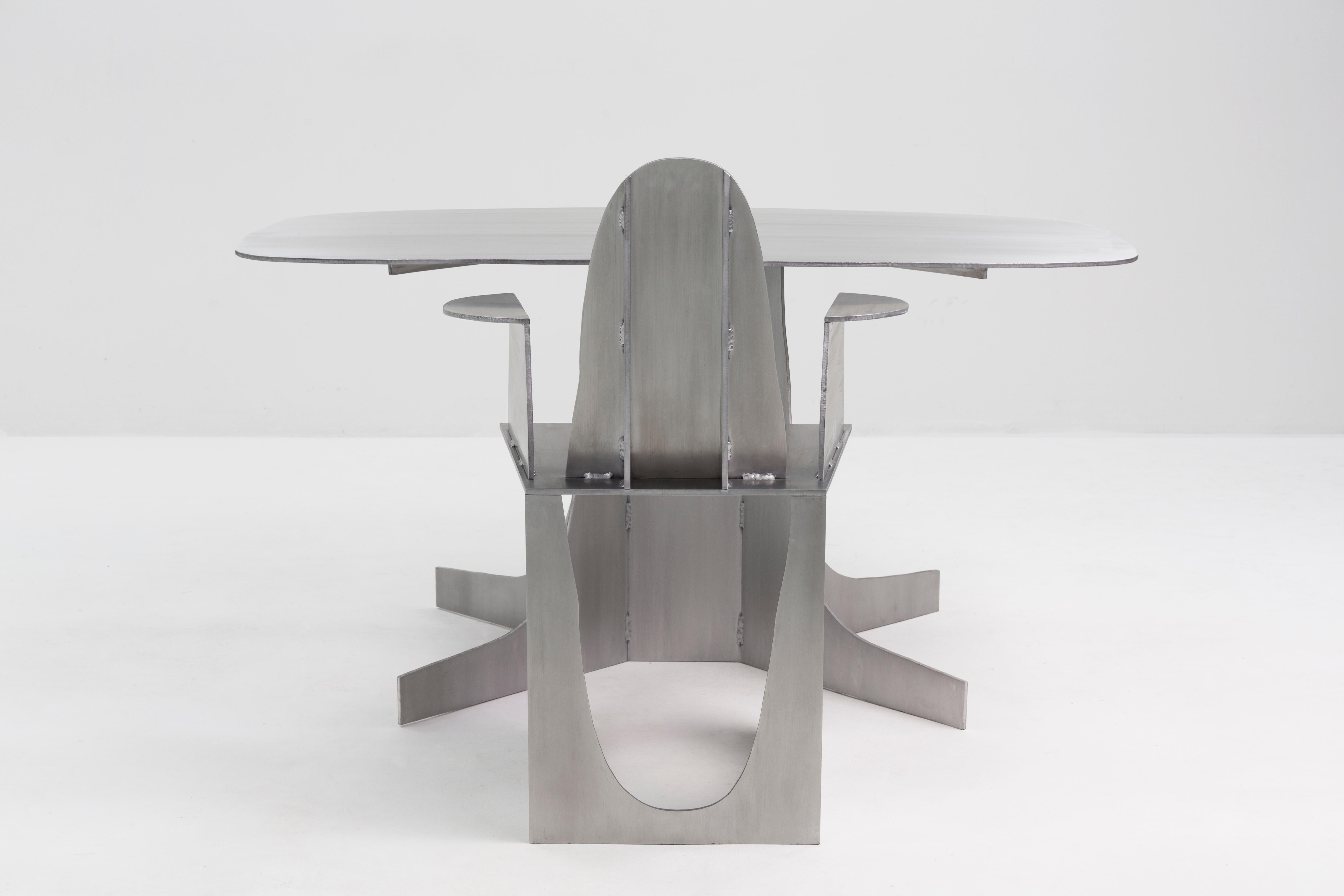 Aluminium Rational Jigsaw Table by Studio Julien Manaira 1