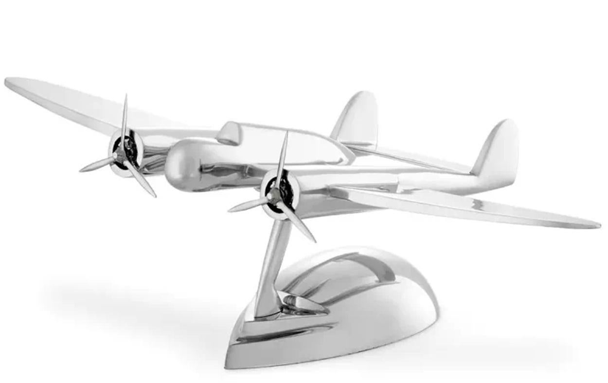 Français Réplique en aluminium de l'avion de chasse néerlandais Fokker GI WWII en vente