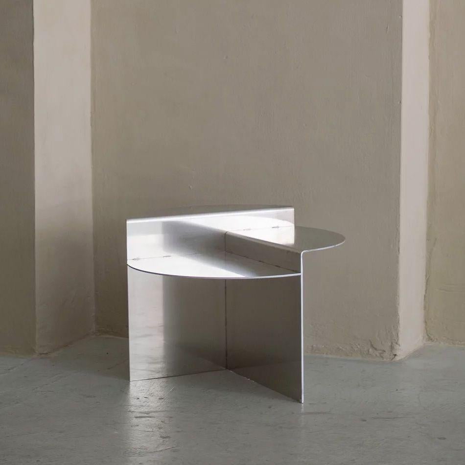 Danish Aluminium Round Side Table