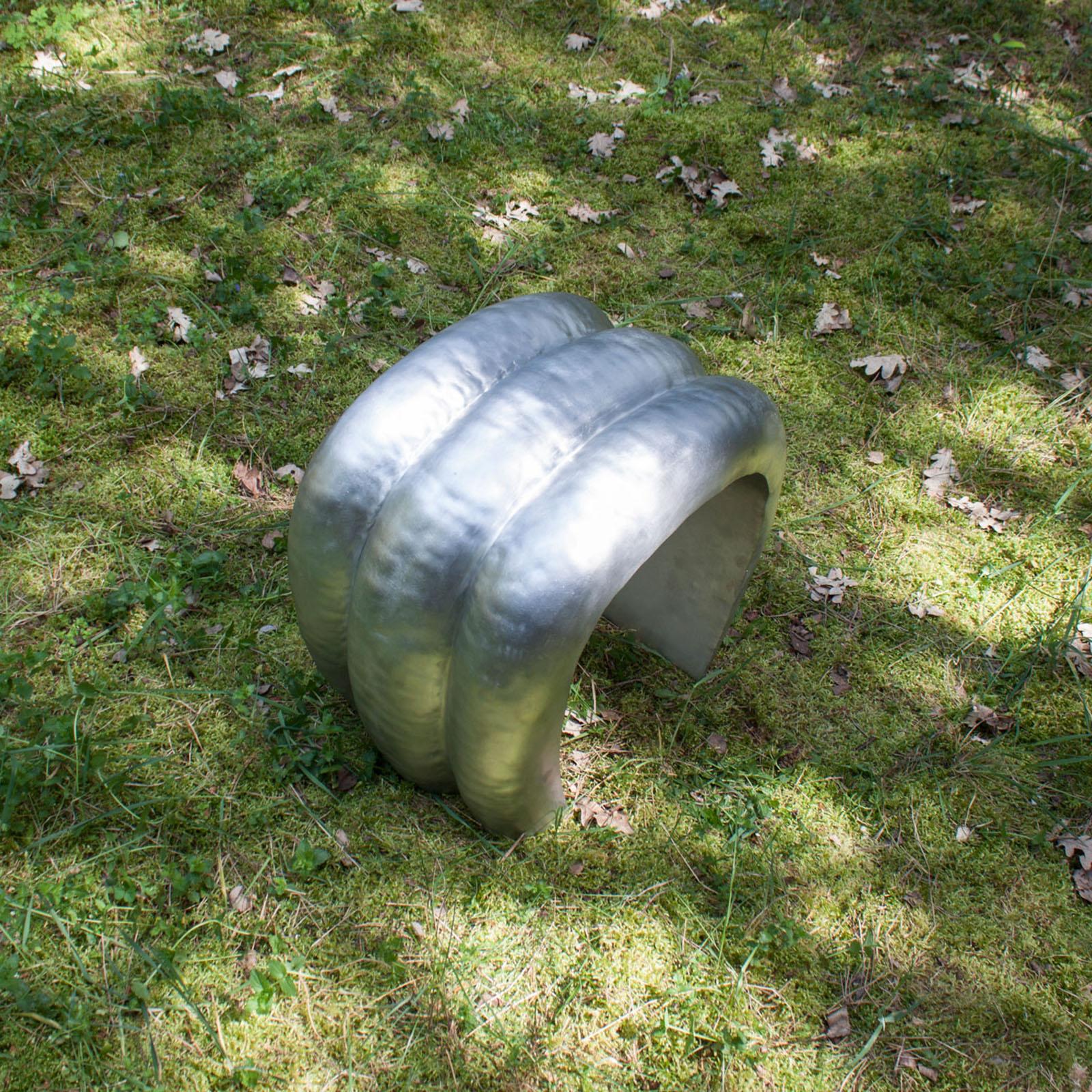 Polish Aluminium Stool by Jan Ankiersztajn  For Sale