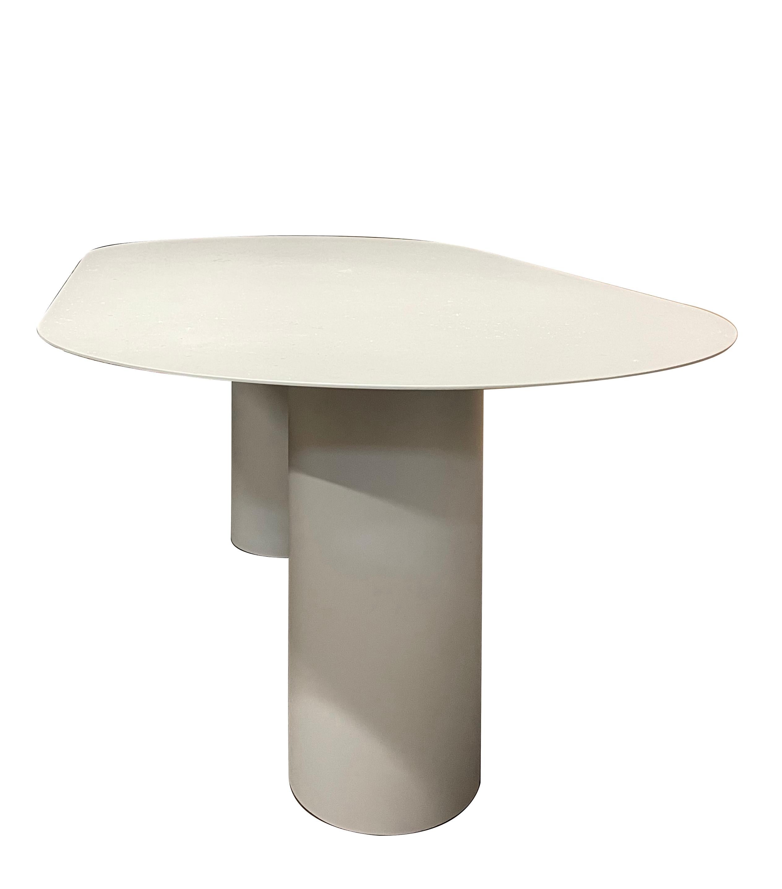 Belgian Aluminium Table by Chanel Kapitanj For Sale