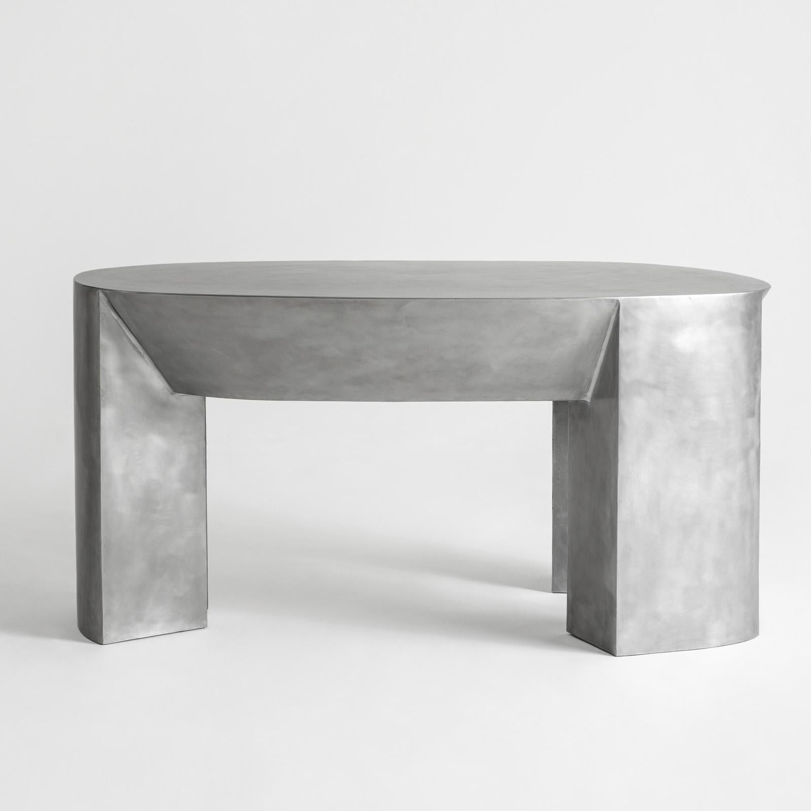 Polish Aluminium Table by Jan Ankiersztajn  For Sale