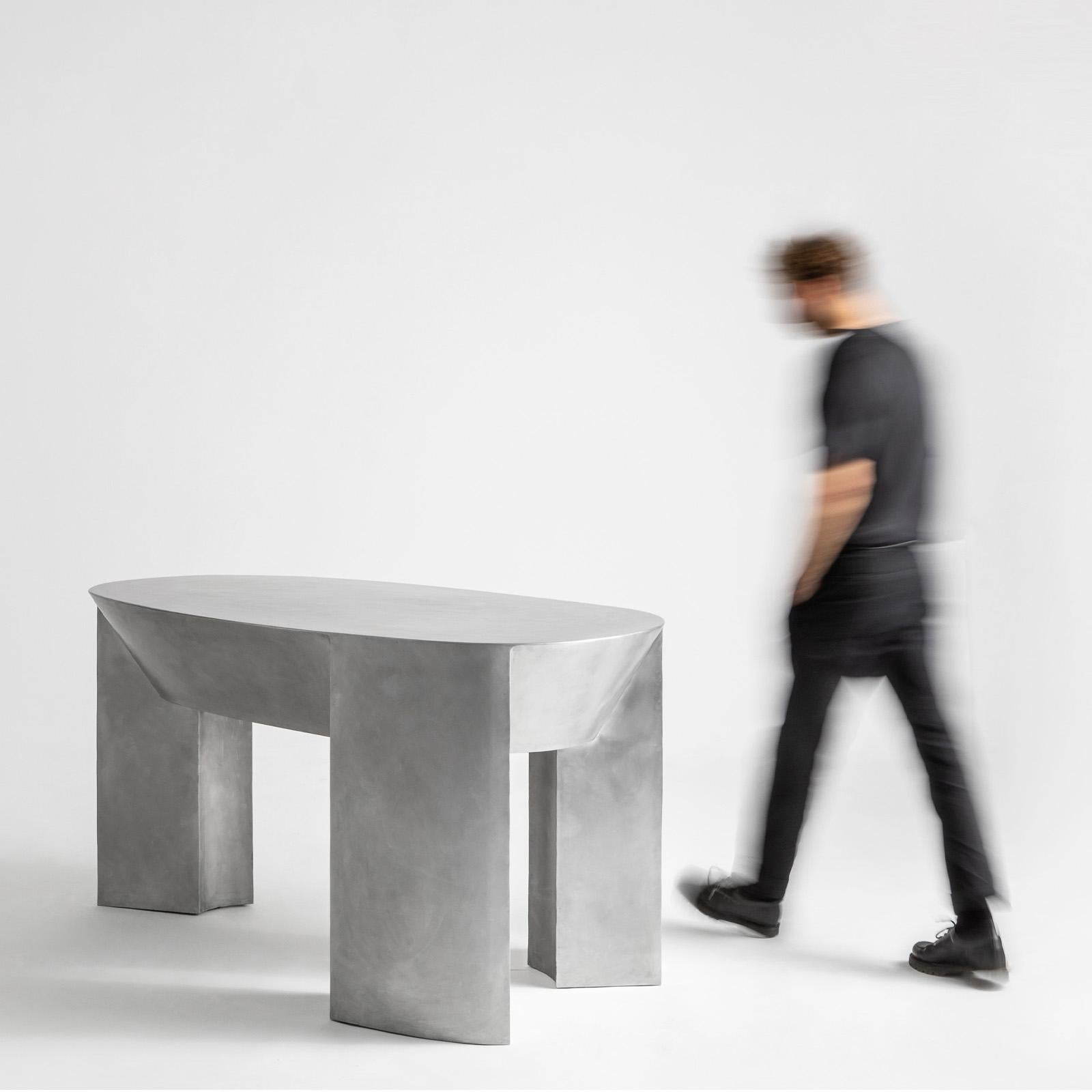 Aluminium Table by Jan Ankiersztajn  In New Condition For Sale In Milan, IT