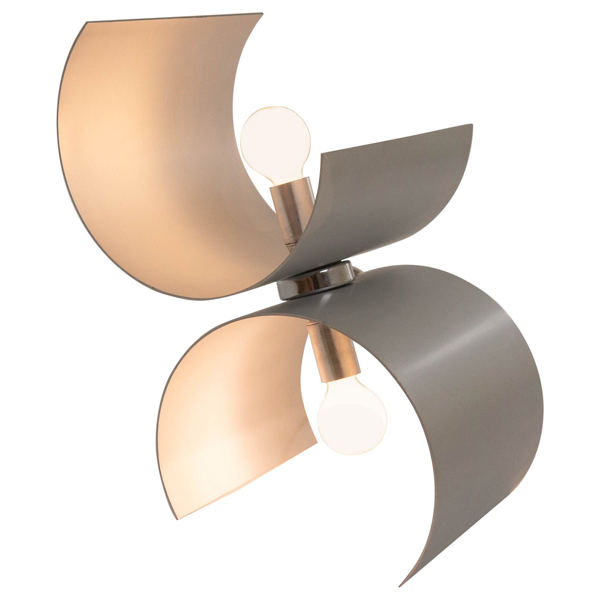 Aluminium table lamp by Nucleo Sormani, 1970s