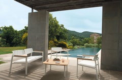 Aluminium and Teak EMU Shine Two Seats Sofa