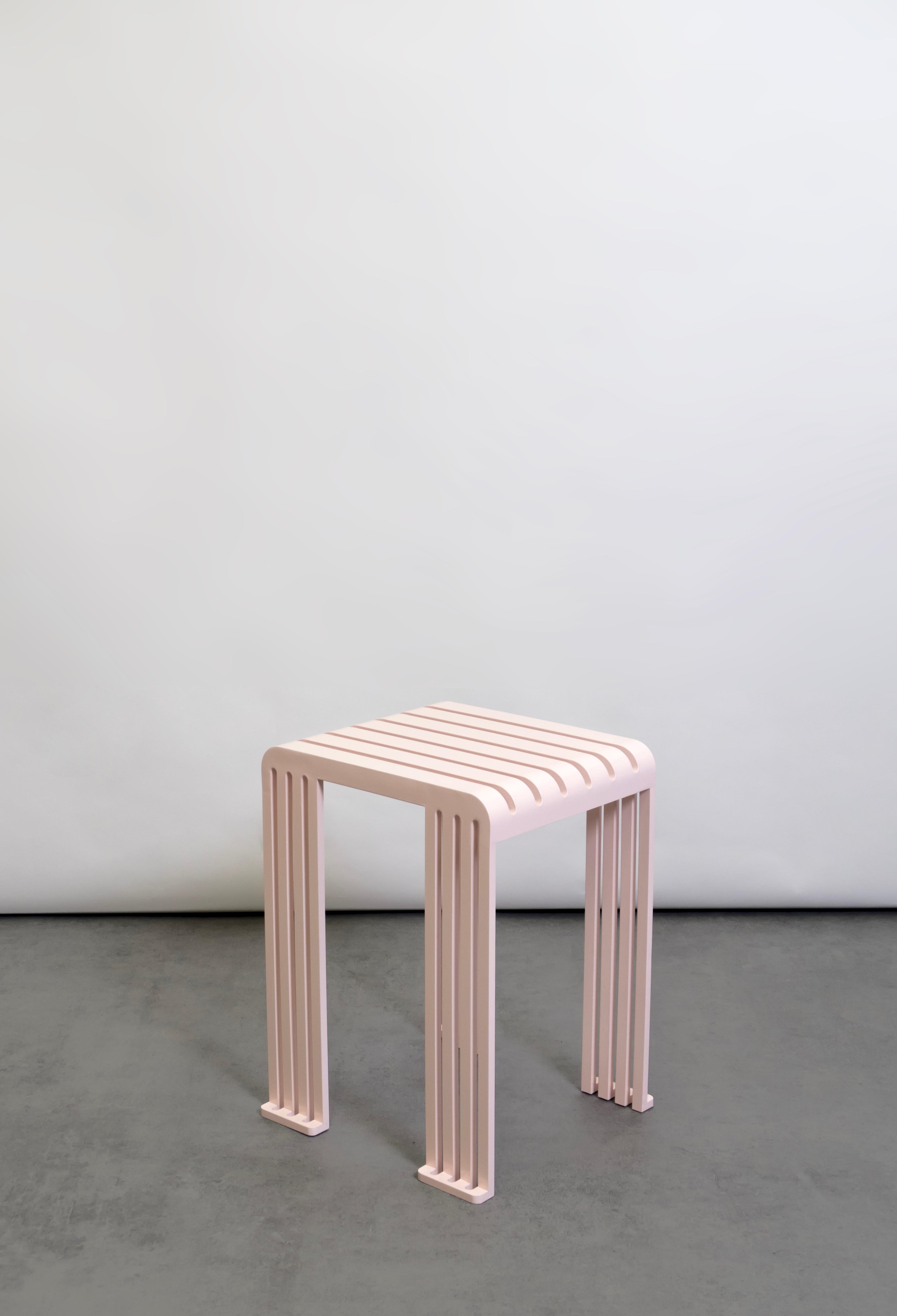 Aluminium Tootoo stool by Helder Barbosa
Materials: Aluminium
Dimensions: 34 x 29 x 45 cm
Indoor and outdoor.

Trained as a craftsman (école Boulle, 2014), Helder Barbosa is a designer who lives and works in Paris.
Attracted by minimalist
