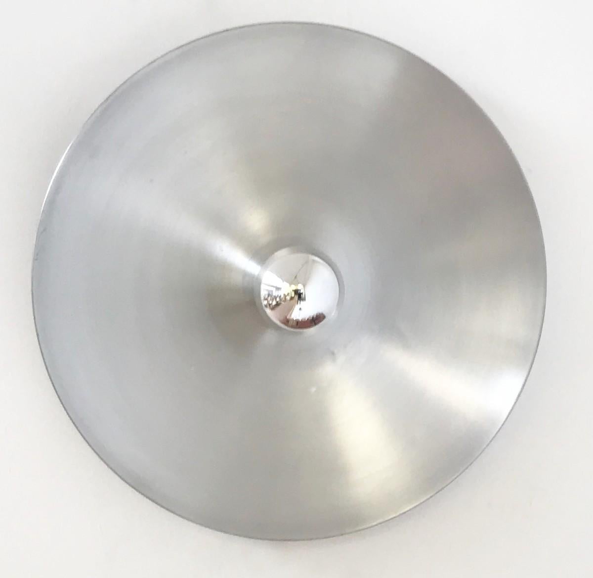Aluminium wall sconce as Used by Charlotte Perriand for Les Arcs - 1970s.