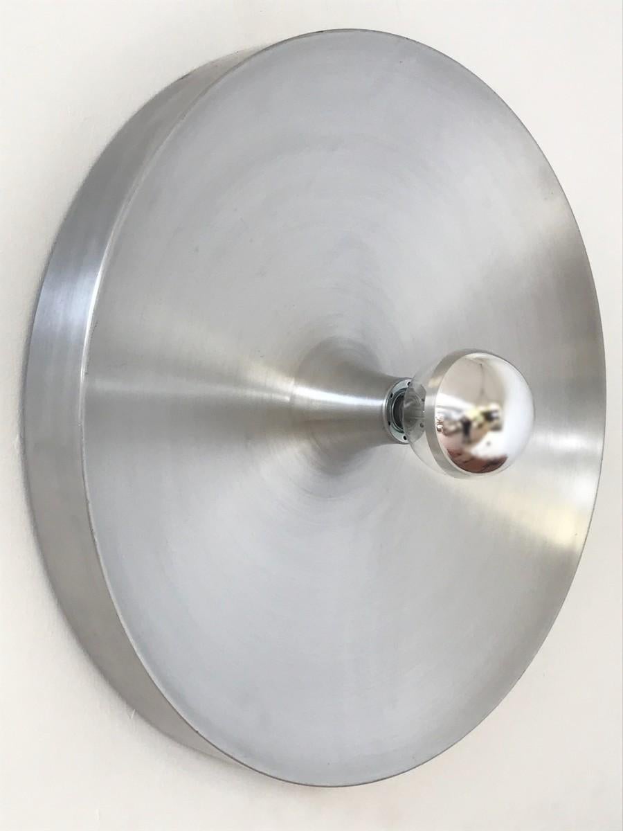 Mid-Century Modern Aluminium Wall Sconce as Used by Charlotte Perriand for Les Arcs, 1970s