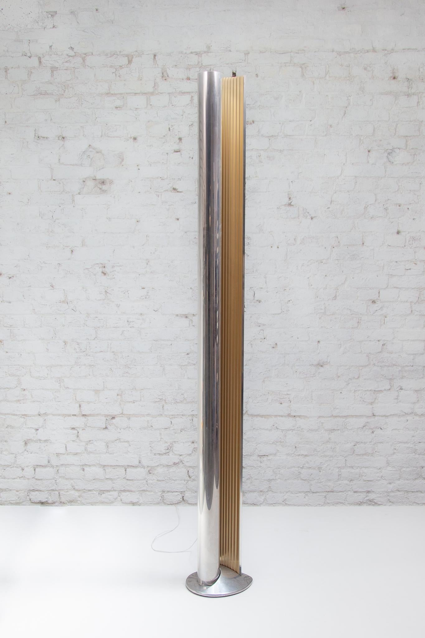 Late 20th Century Aluminum 1980s Penombra Floor Lamp by Antoni Flores for Sargot Barcelona For Sale