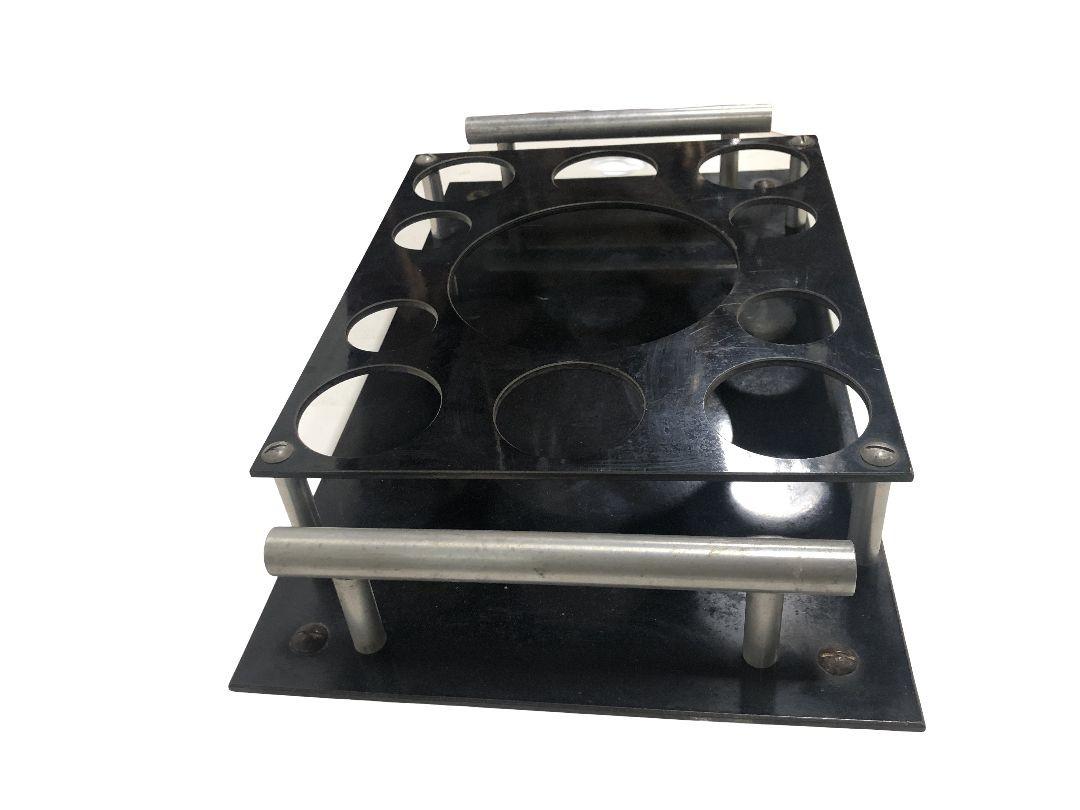 Aluminum and Bakelite Drink holder Tray by Aero-Art Los Angeles In Excellent Condition For Sale In Van Nuys, CA