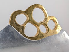 Aluminum and Brass Firewood Holder by David Marshall, Spain, 1980s