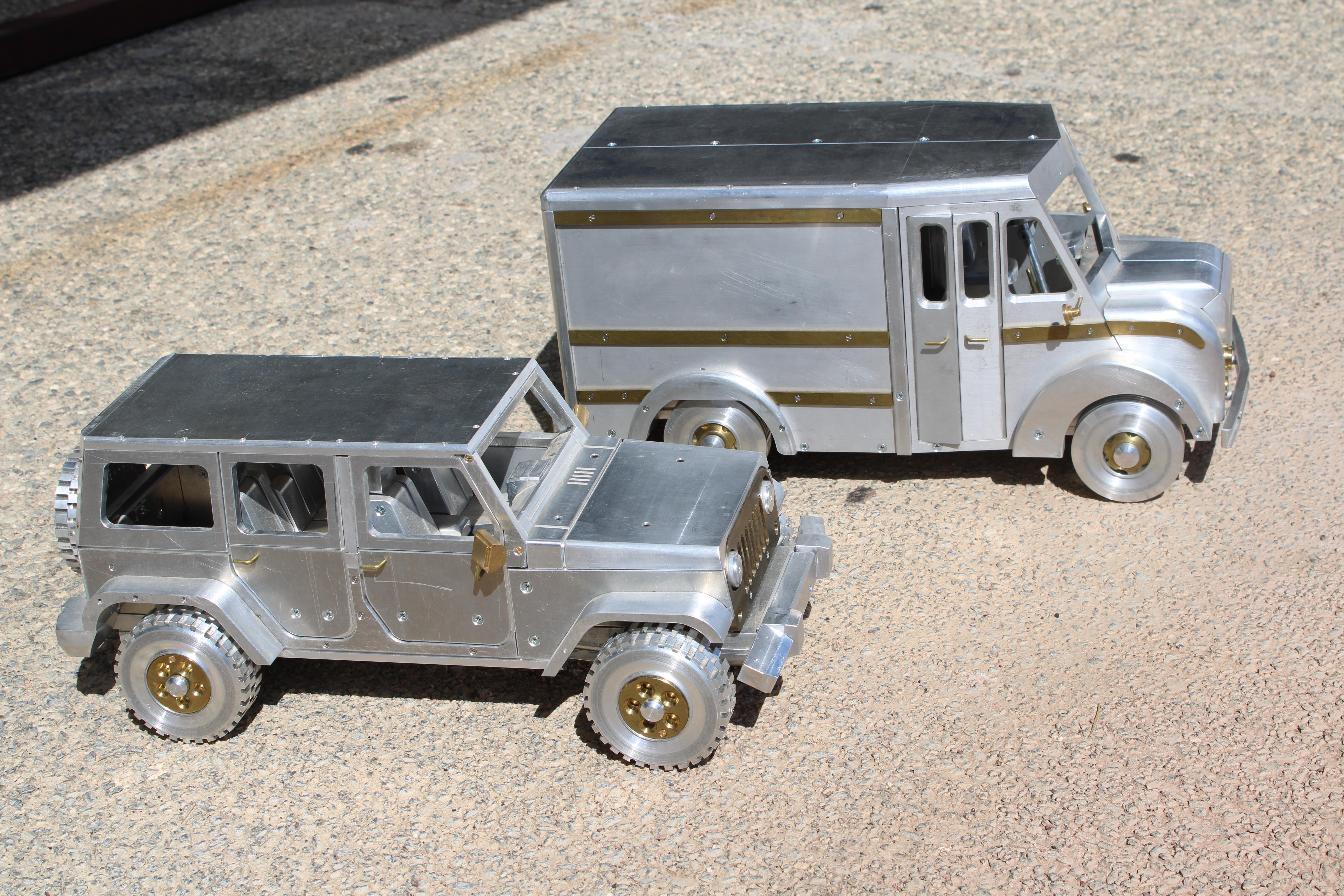 Aluminum and Brass Jeep For Sale 6