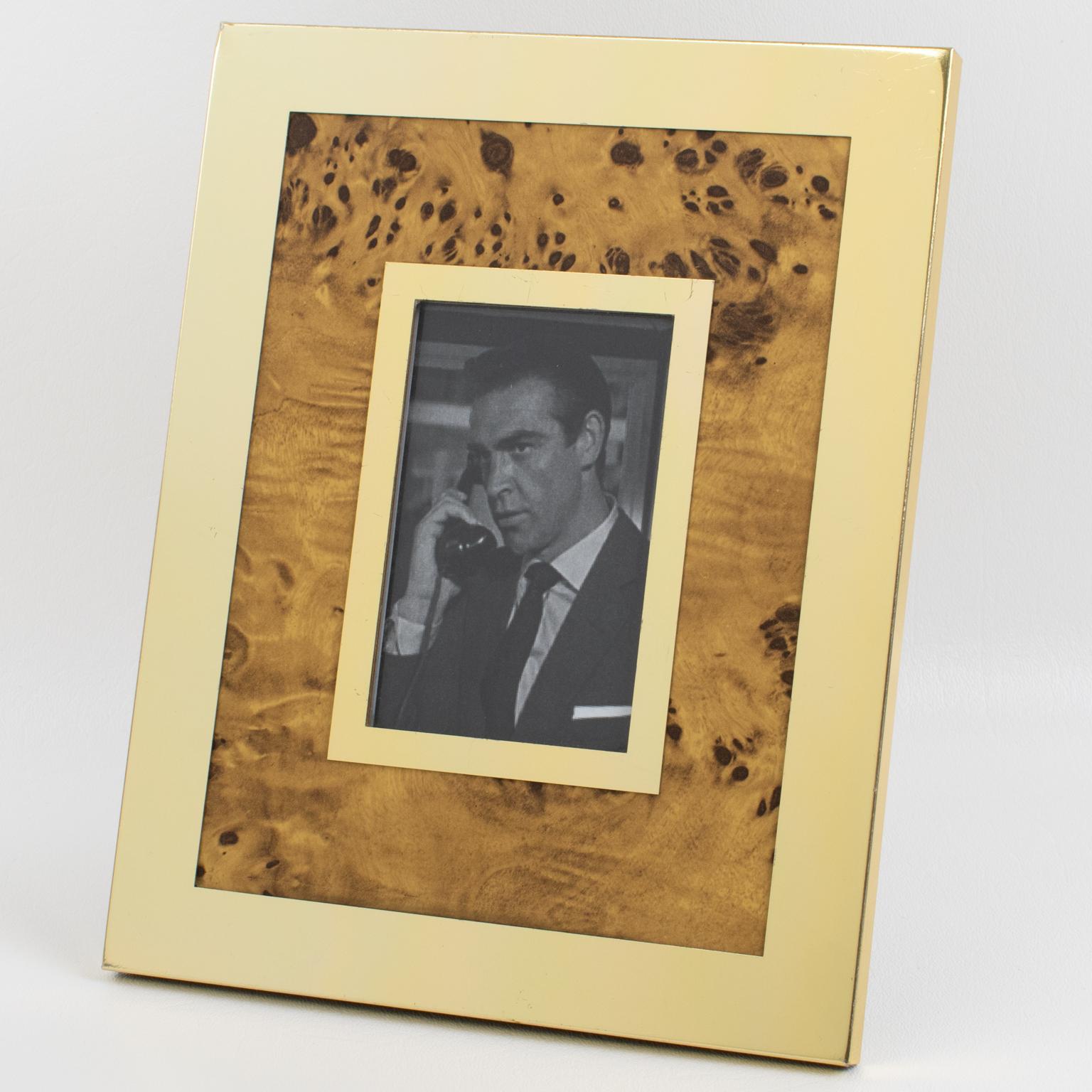 Aluminum and Formica Wood Picture Frame By Umberto Mascagni, Italy ...