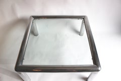 Aluminum and Glass "Tubo" Coffee Table by John Mascheroni