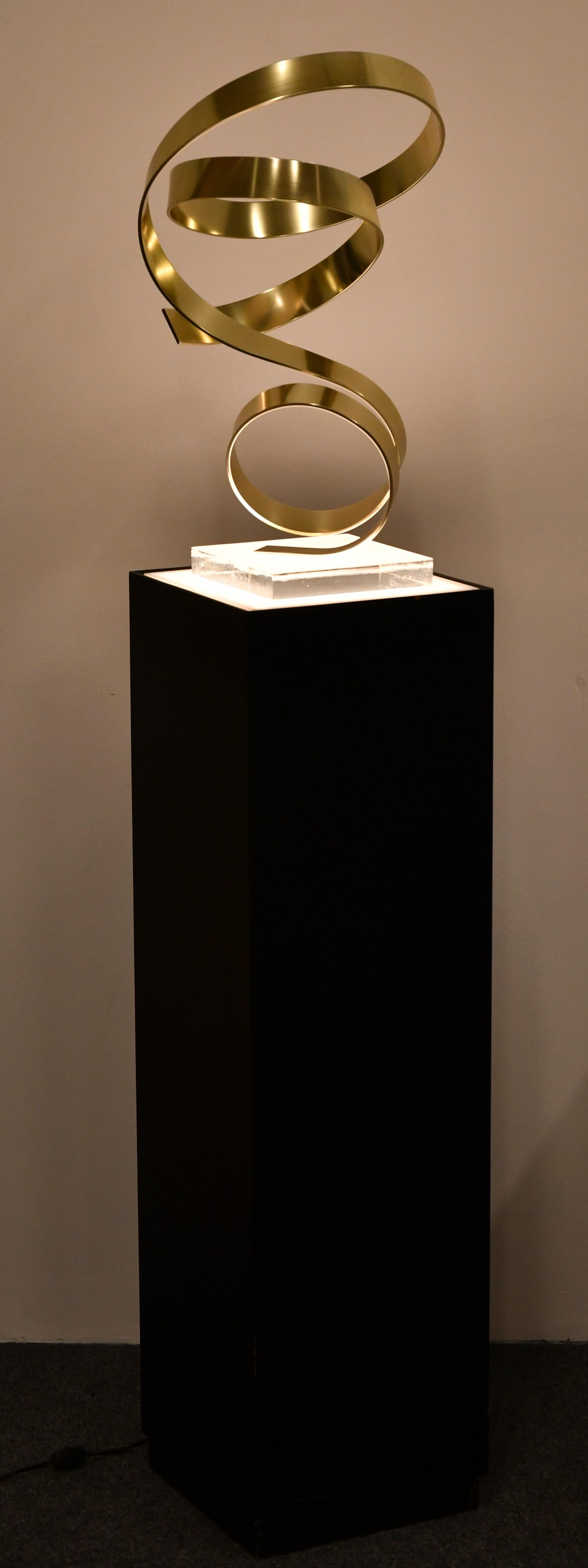 Aluminum and Lucite Ribbon Sculpture by Dan Murphy, 1982 4