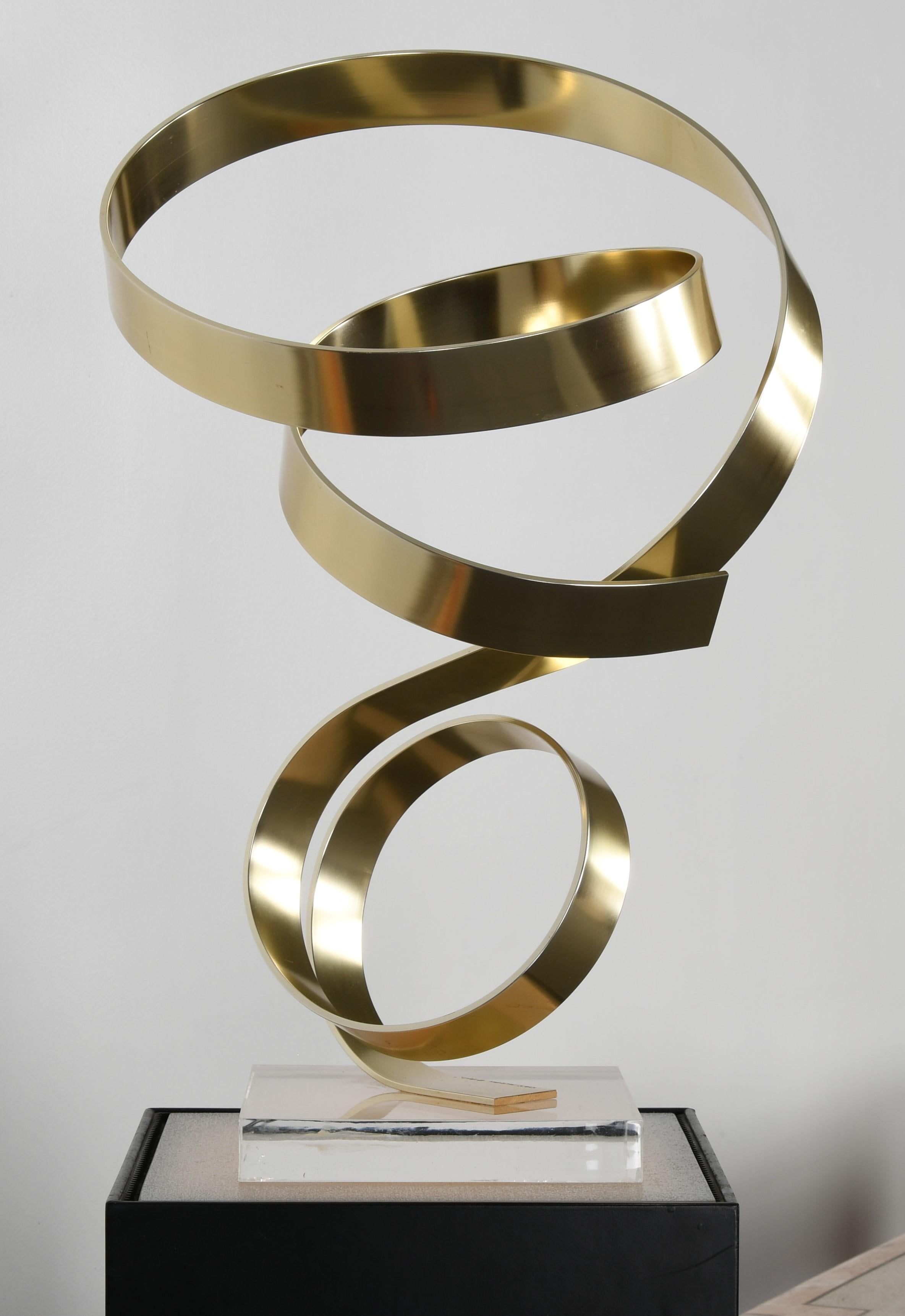 American Aluminum and Lucite Ribbon Sculpture by Dan Murphy, 1982