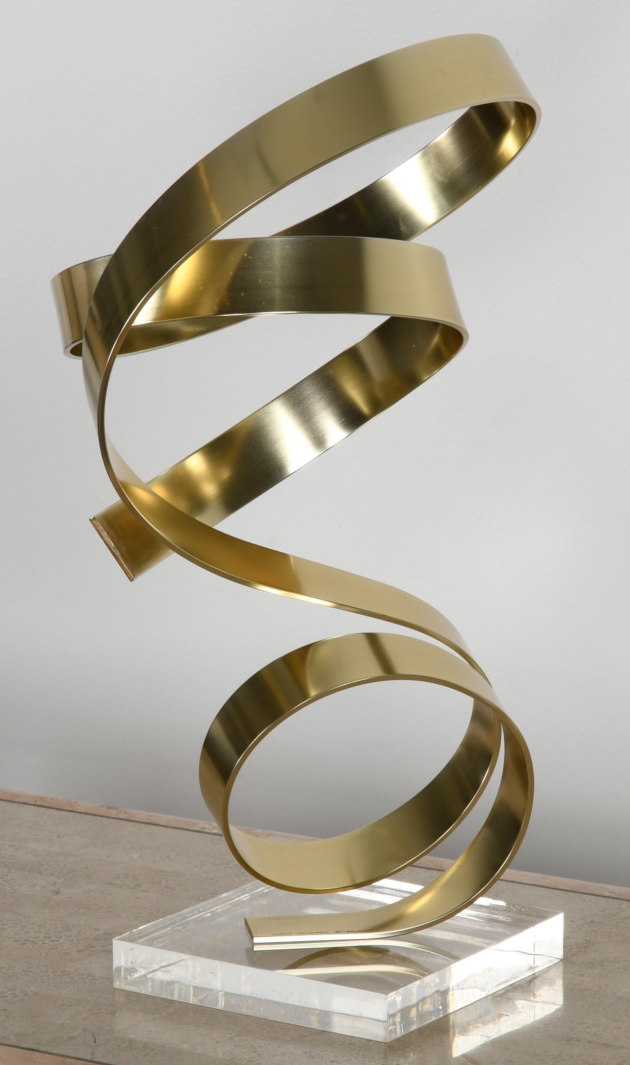 Aluminum and Lucite Ribbon Sculpture by Dan Murphy, 1982 In Good Condition In Hamburg, PA