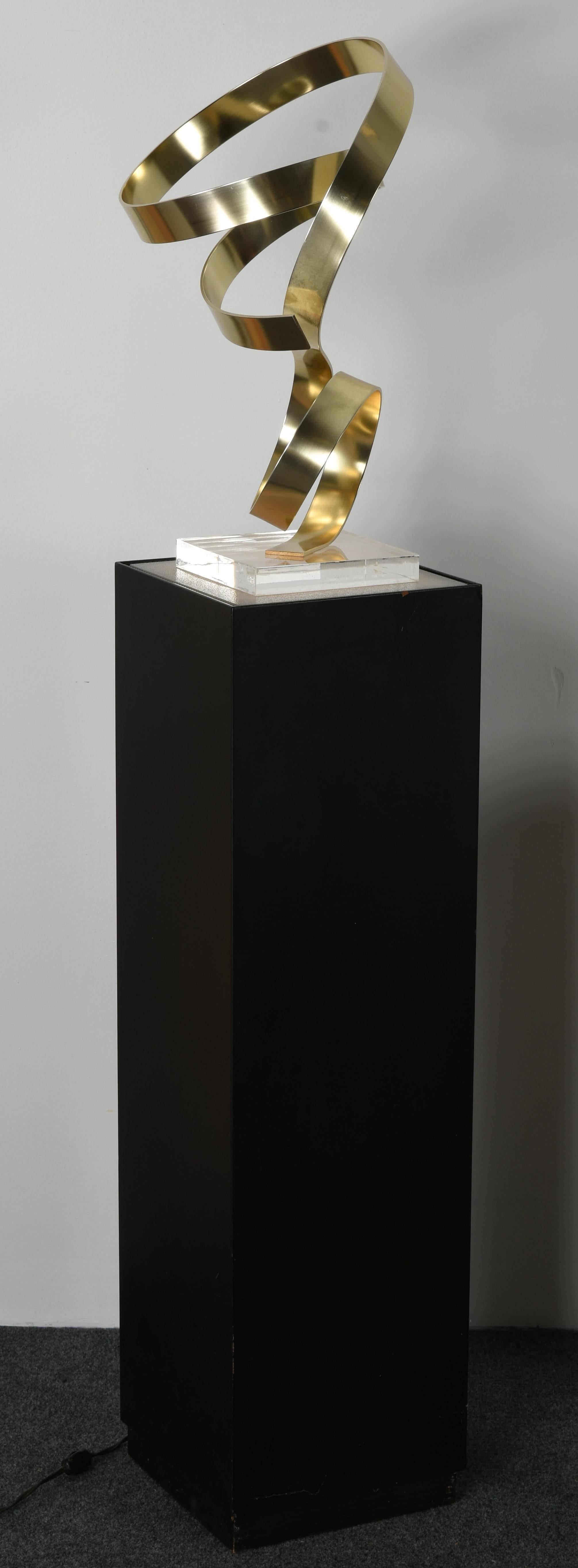 Aluminum and Lucite Ribbon Sculpture by Dan Murphy, 1982 3