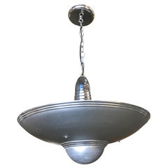 Aluminum Art Deco Saucer Ceiling Pendant Lamp