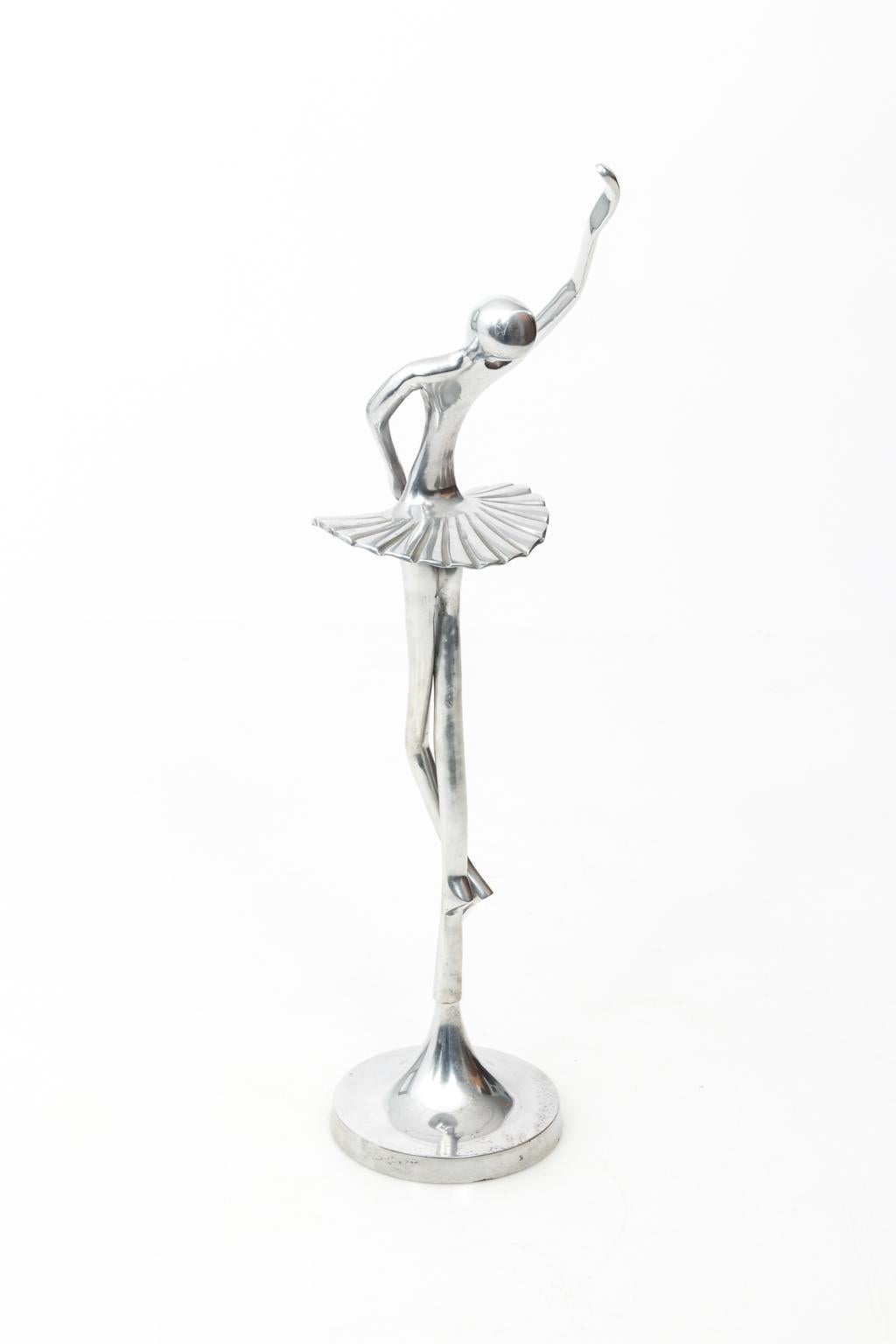 Unknown Aluminum Ballerina Sculpture For Sale