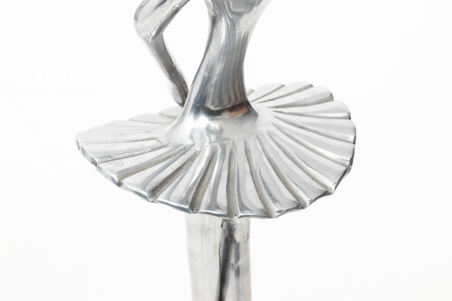 Cast Aluminum Ballerina Sculpture For Sale