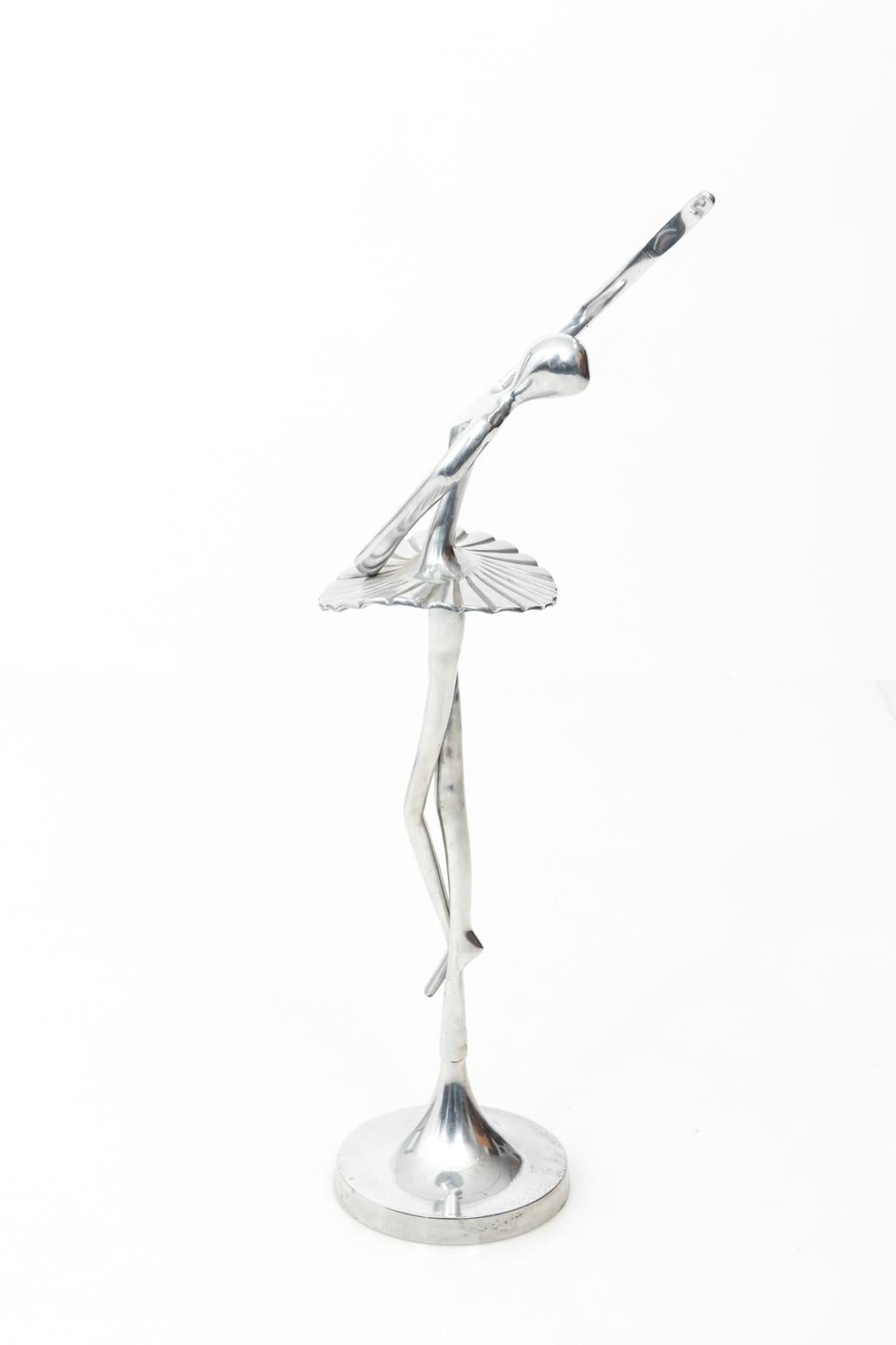 20th Century Aluminum Ballerina Sculpture For Sale