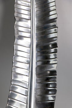 Bananenblatt-Servierschale aus Aluminium von Bruce Fox für Royal Hickman