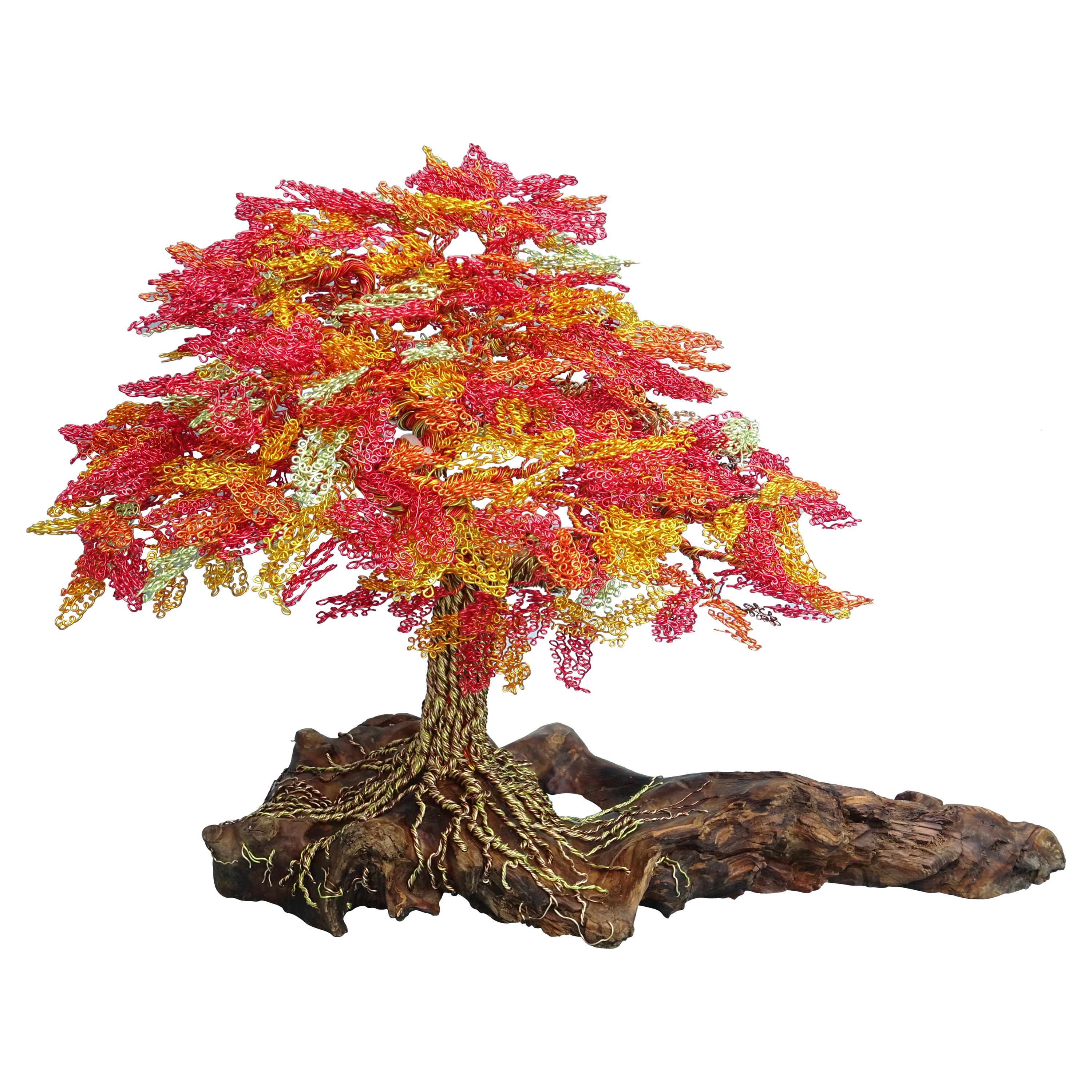 Feng Shui Bonsai "Reinassance", Handmade in Italy, Sculpture, Contemporary