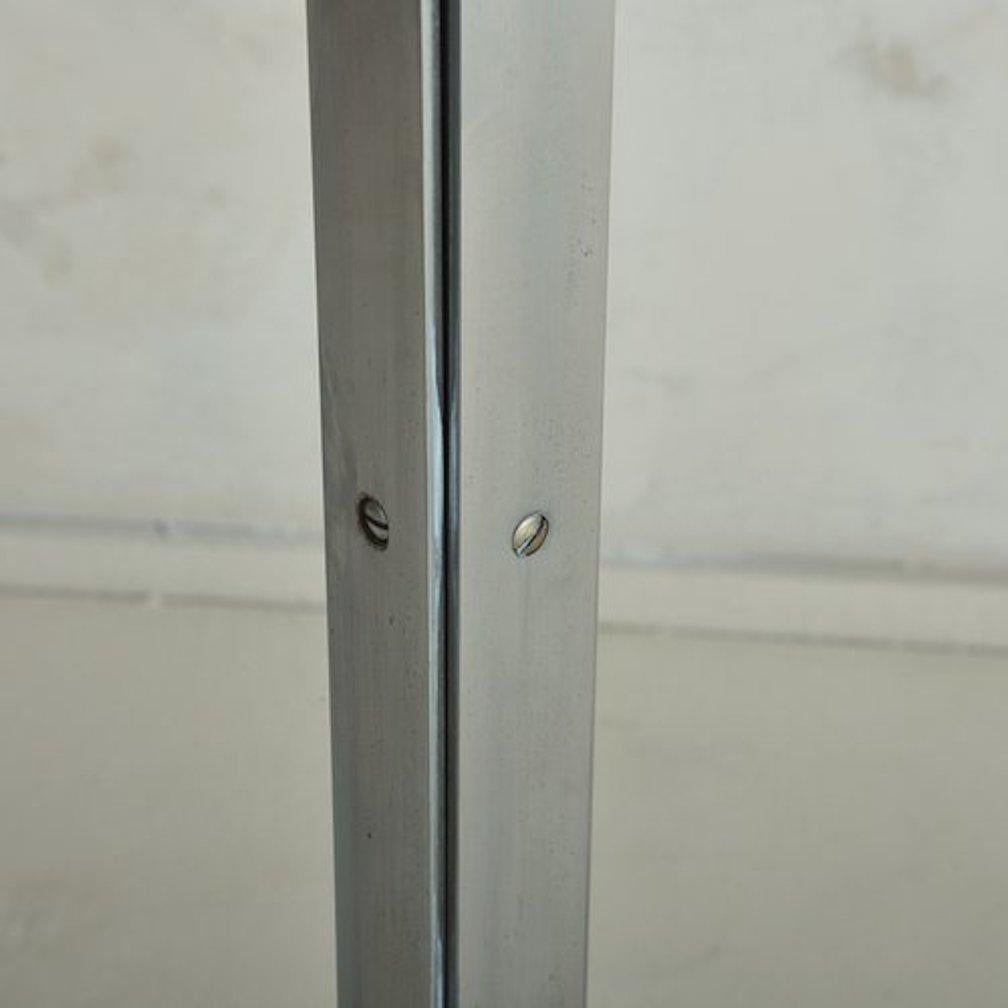 Aluminum + Brass Coat Rack With Marble Base, Italy 20th Century For Sale 9