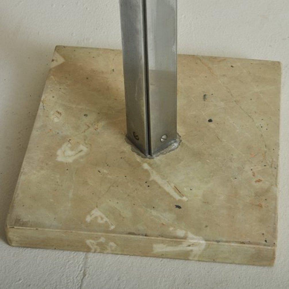 Aluminum + Brass Coat Rack With Marble Base, Italy 20th Century For Sale 10