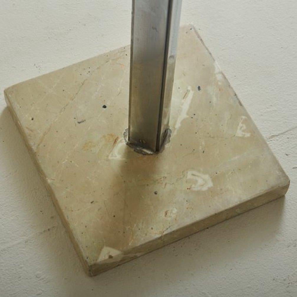 Aluminum + Brass Coat Rack With Marble Base, Italy 20th Century For Sale 11
