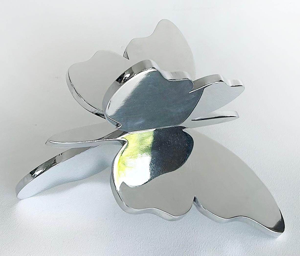 Lucidato Scultura di farfalle in alluminio dell'artista Michael Gitter in vendita