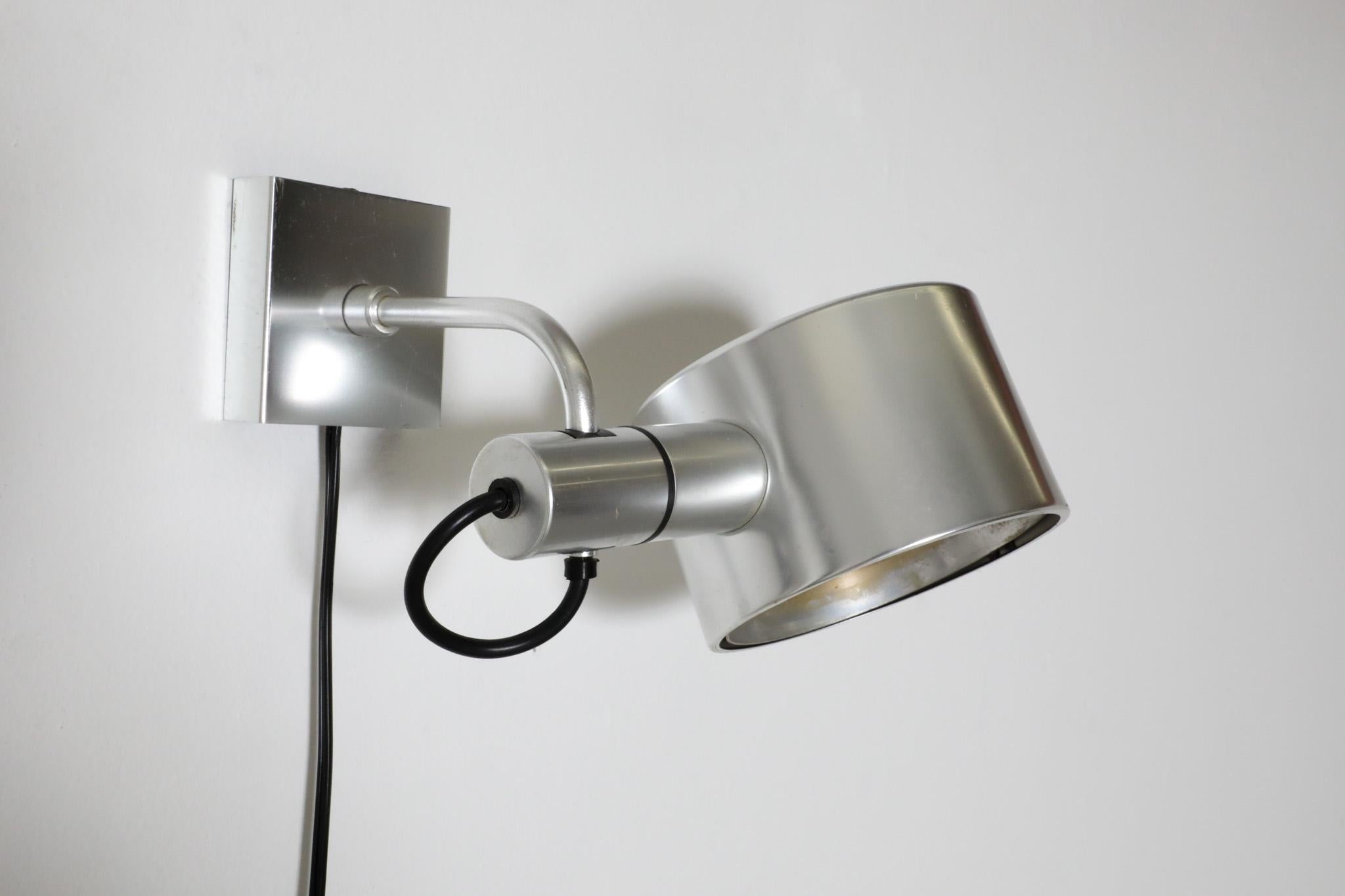 Aluminum Can Spot Wall Lamp by Ronald Holmes & Peter Nelson, 1970's For Sale 1