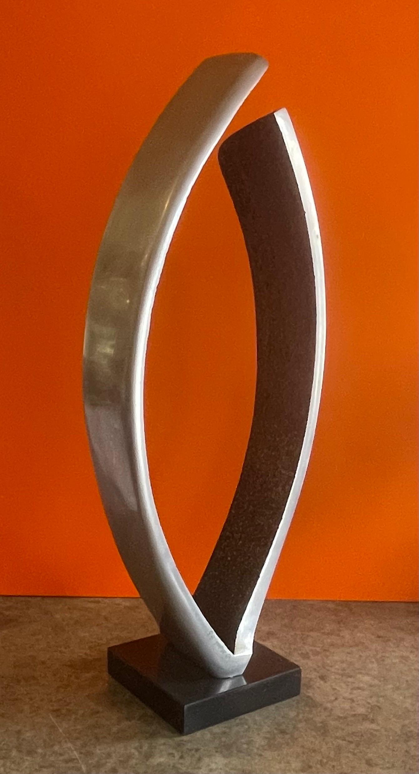 Modern Aluminum Cast Abstract Sculpture 