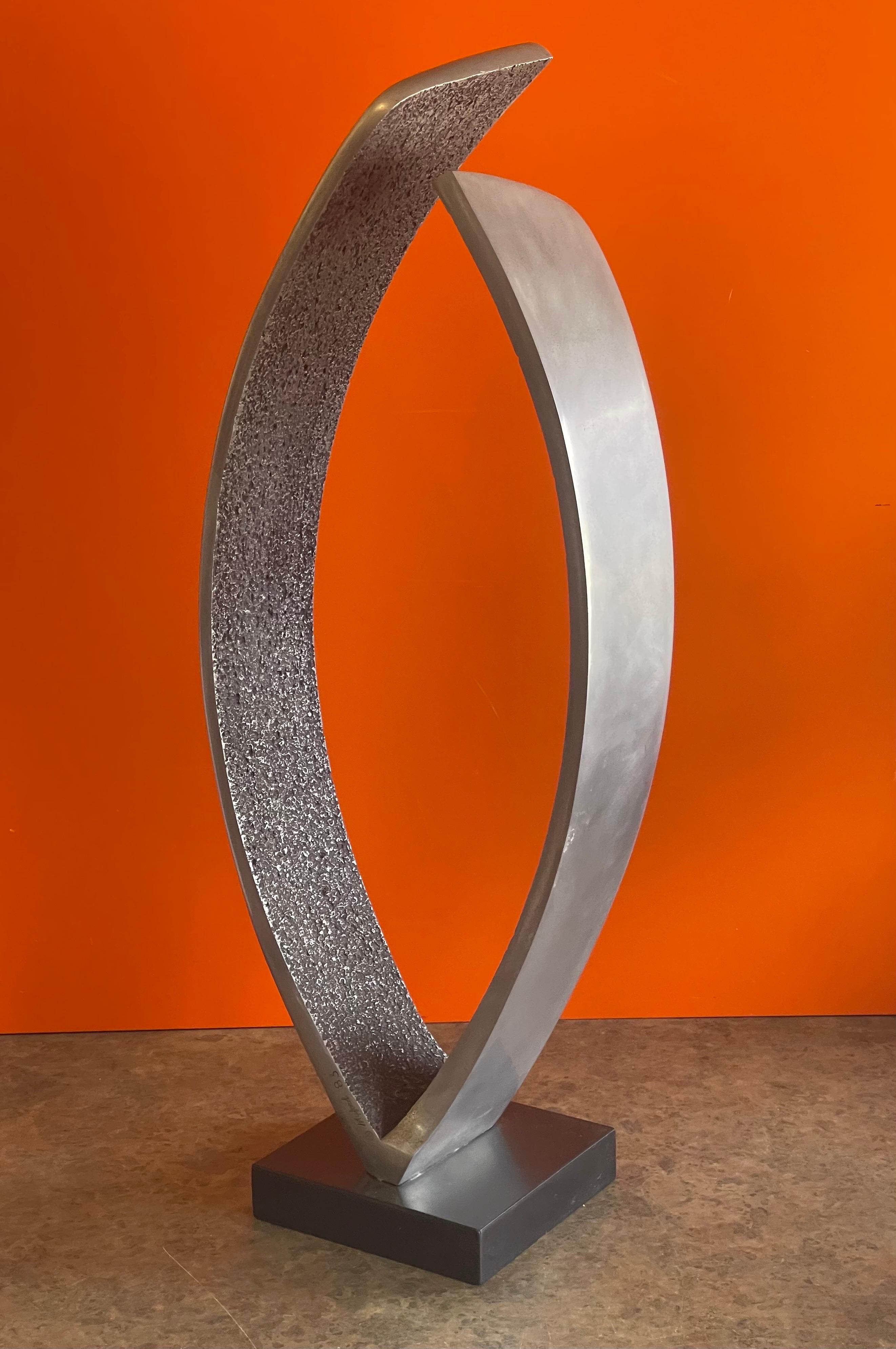 American Aluminum Cast Abstract Sculpture 