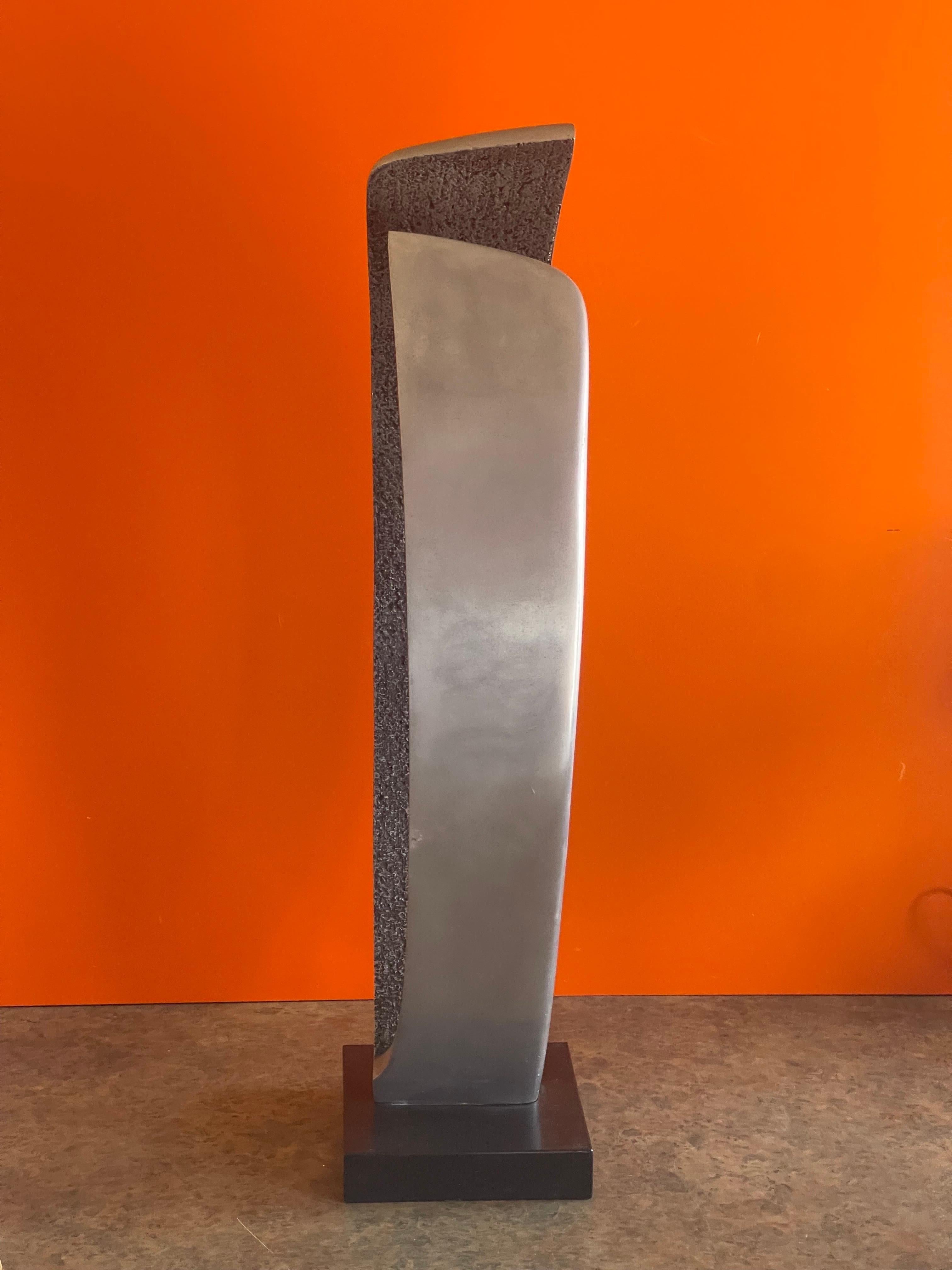 20th Century Aluminum Cast Abstract Sculpture 