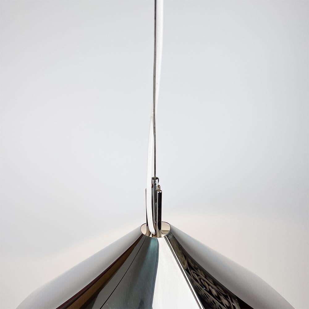 Aluminum ceiling lamp by Estiluz, 1970s. 2