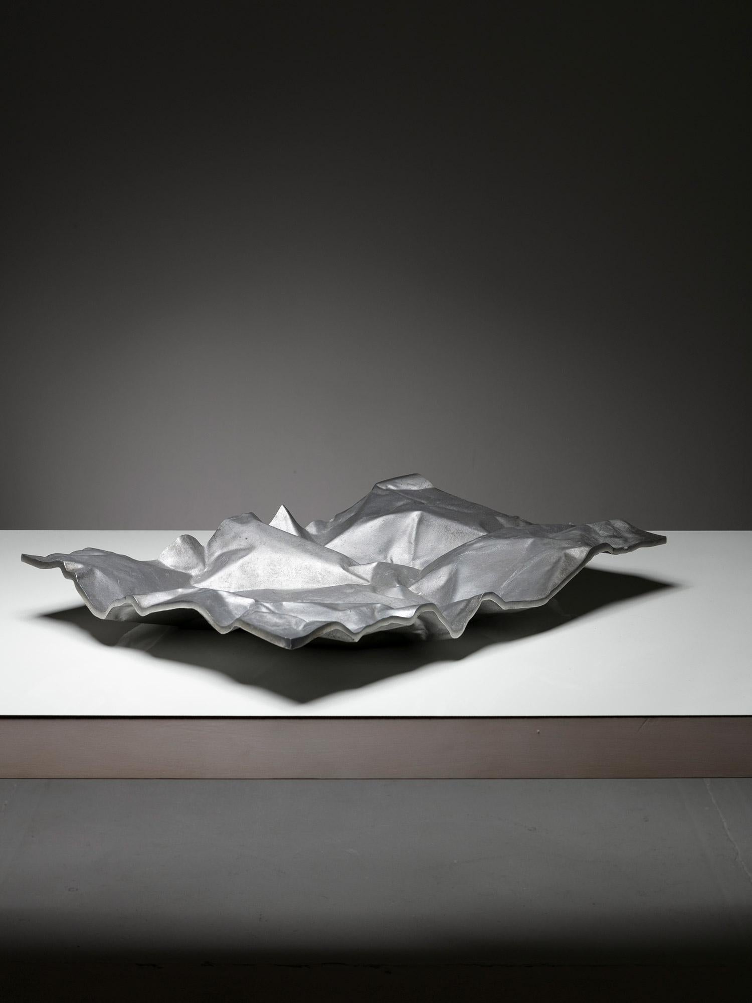 Aluminum Centerpiece Sculpture by Gruppo NP2, Nerone and Patuzzi, Italy, 1970s In Good Condition For Sale In Milan, IT