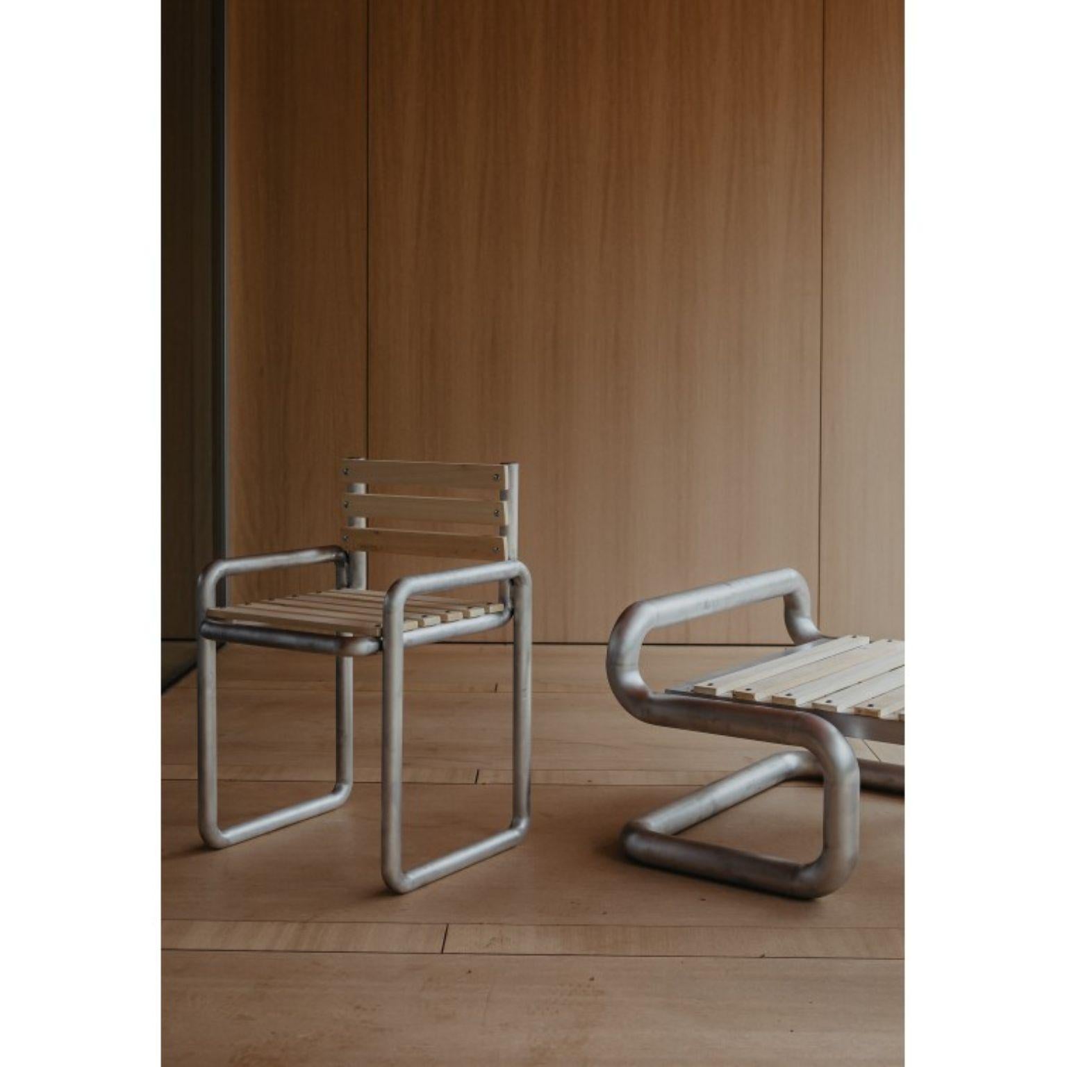 French Aluminum Chair by Mylene Niedzialkowski For Sale