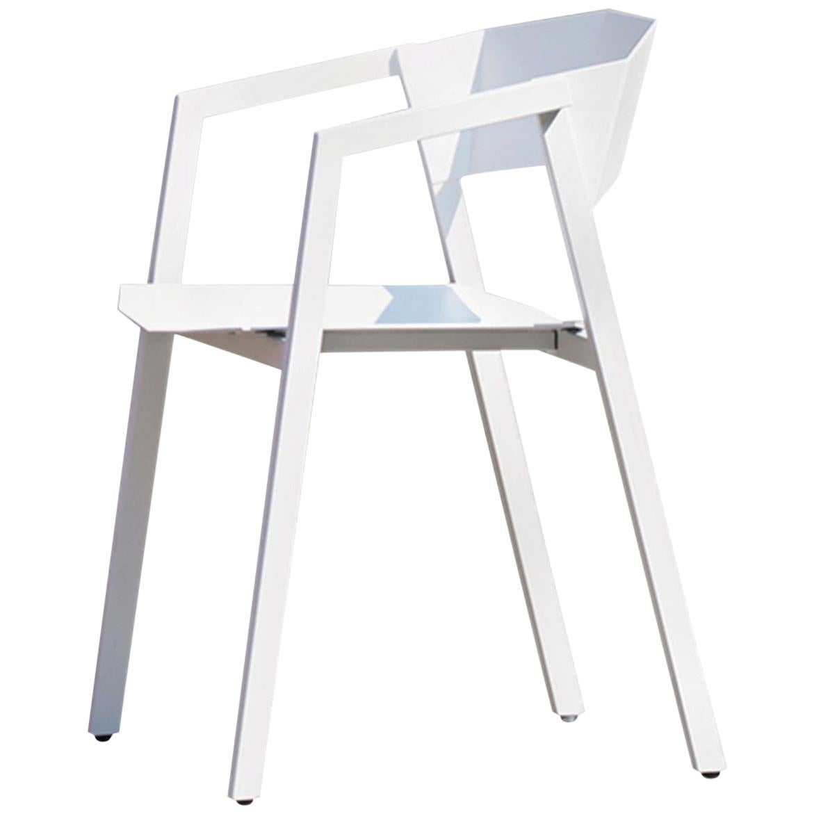Aluminum Chair, “K, ” White, from Concrete Collection by Bentu