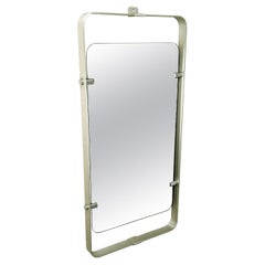 Aluminum, Chromed Metal 1960s full lenght mirror in the style of Fontana Arte