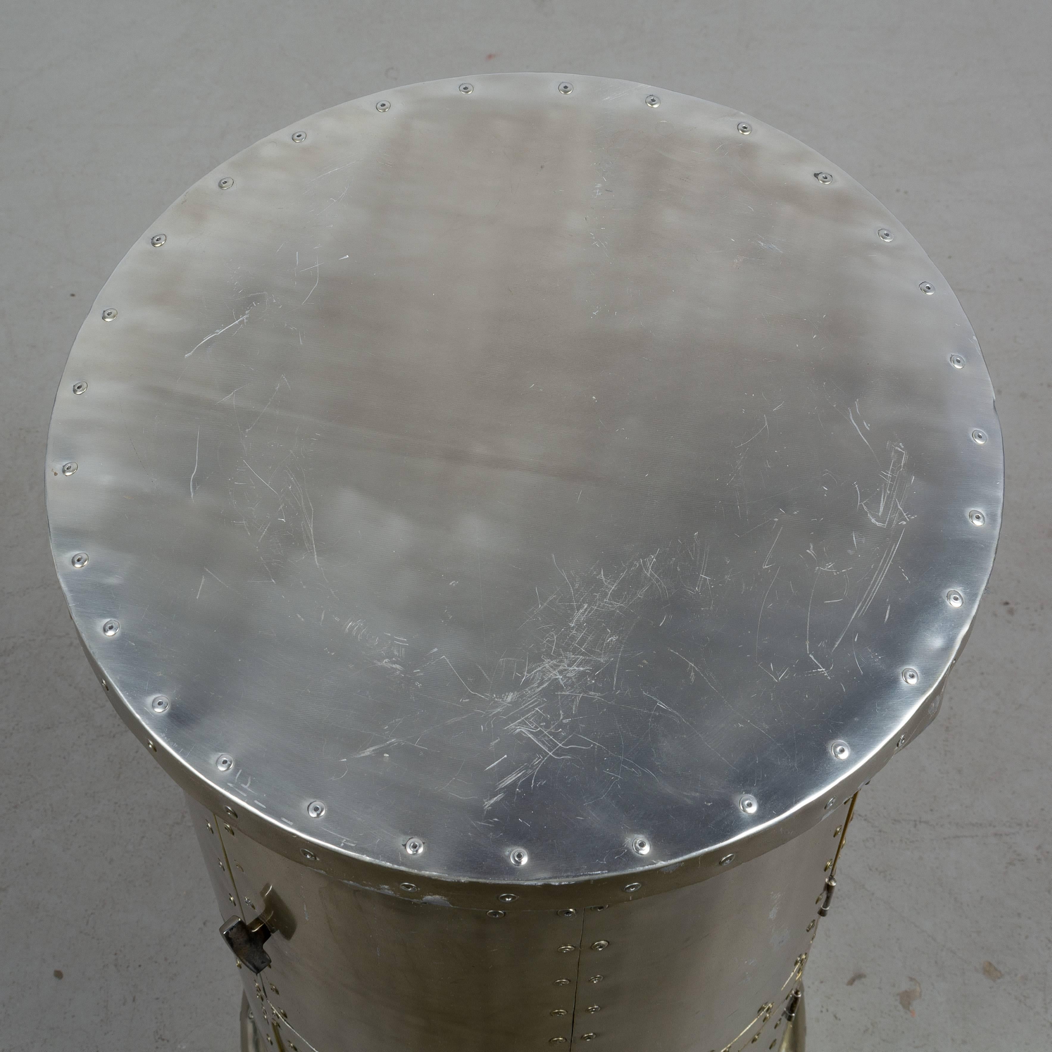Aluminium Clad Industrial Side Table 1