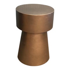Aluminum Clad Round Pedestal Side Table by Bernhardt