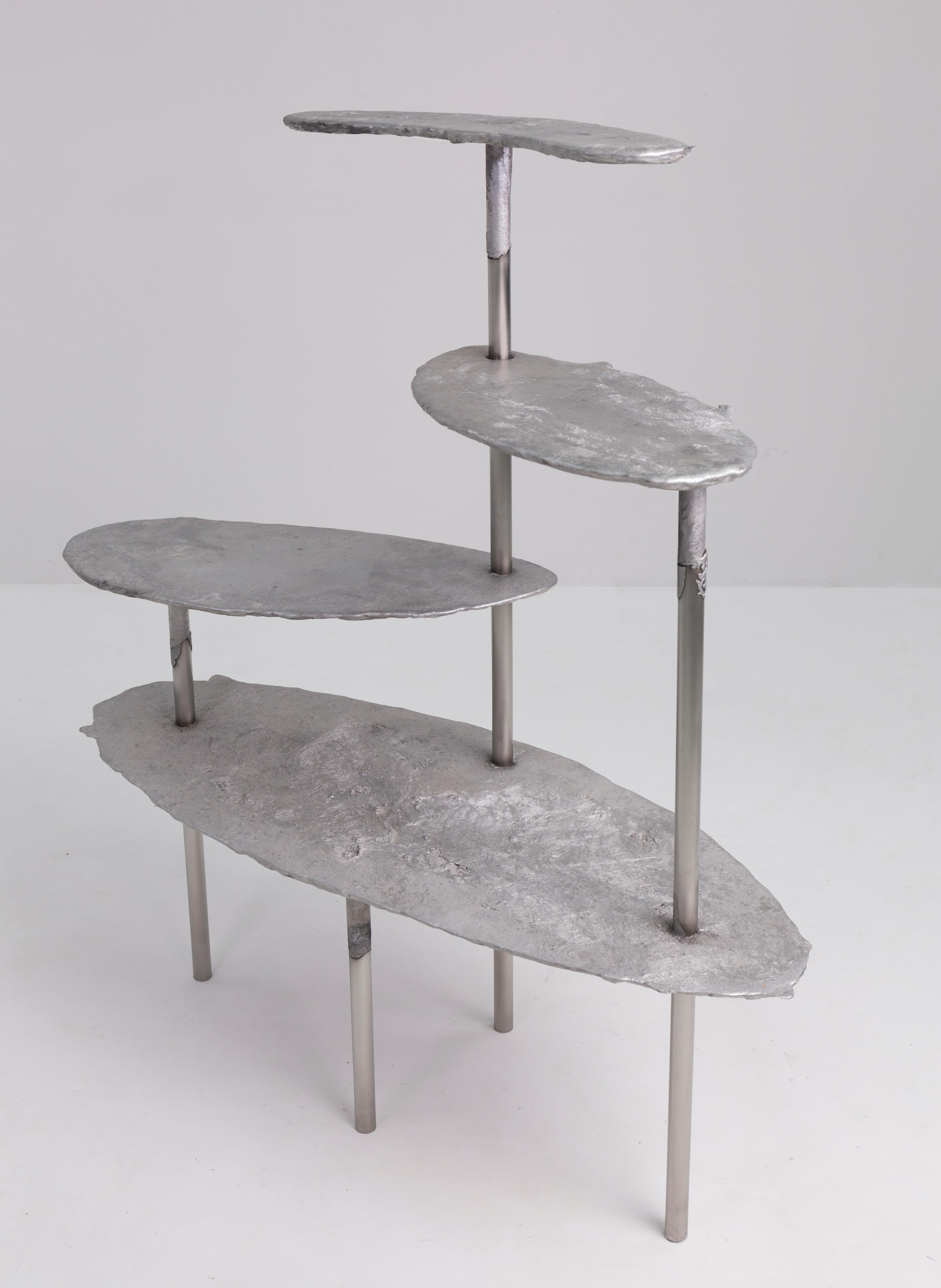 Modern Aluminum Concretion Shelf by Studio Julien Manaira For Sale