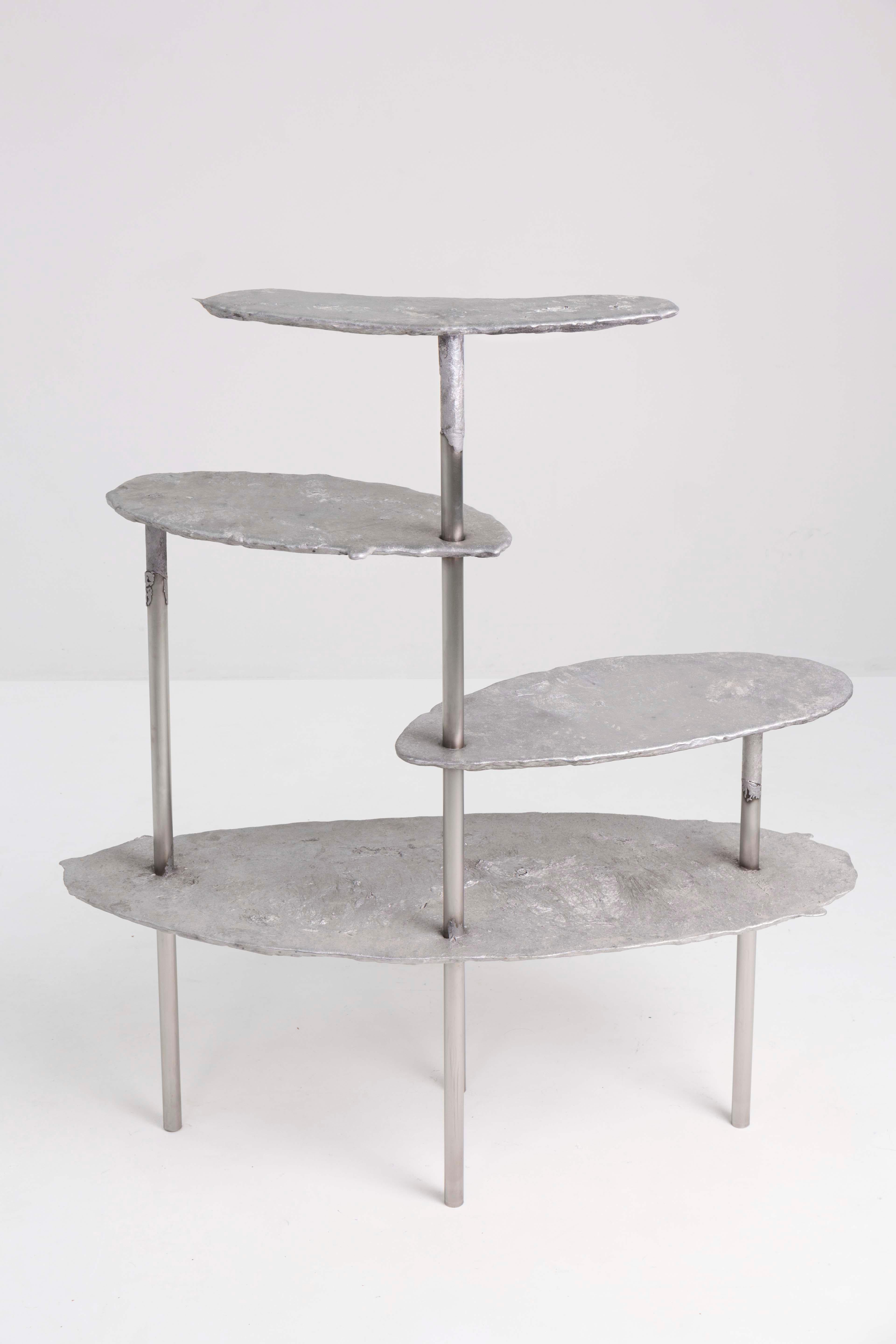 Dutch Aluminum Concretion Shelf by Studio Julien Manaira For Sale