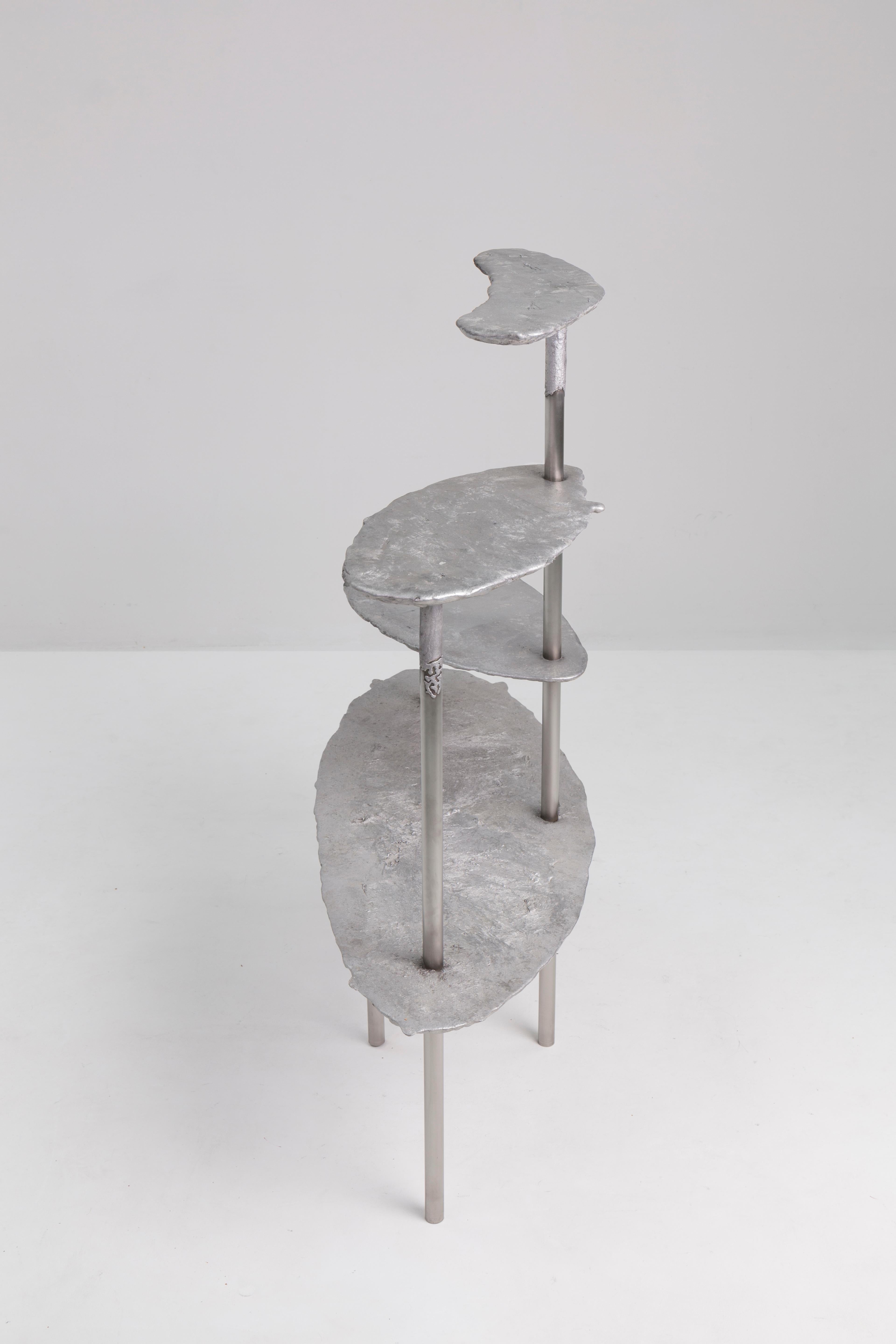 Aluminum Concretion Shelf by Studio Julien Manaira For Sale 1