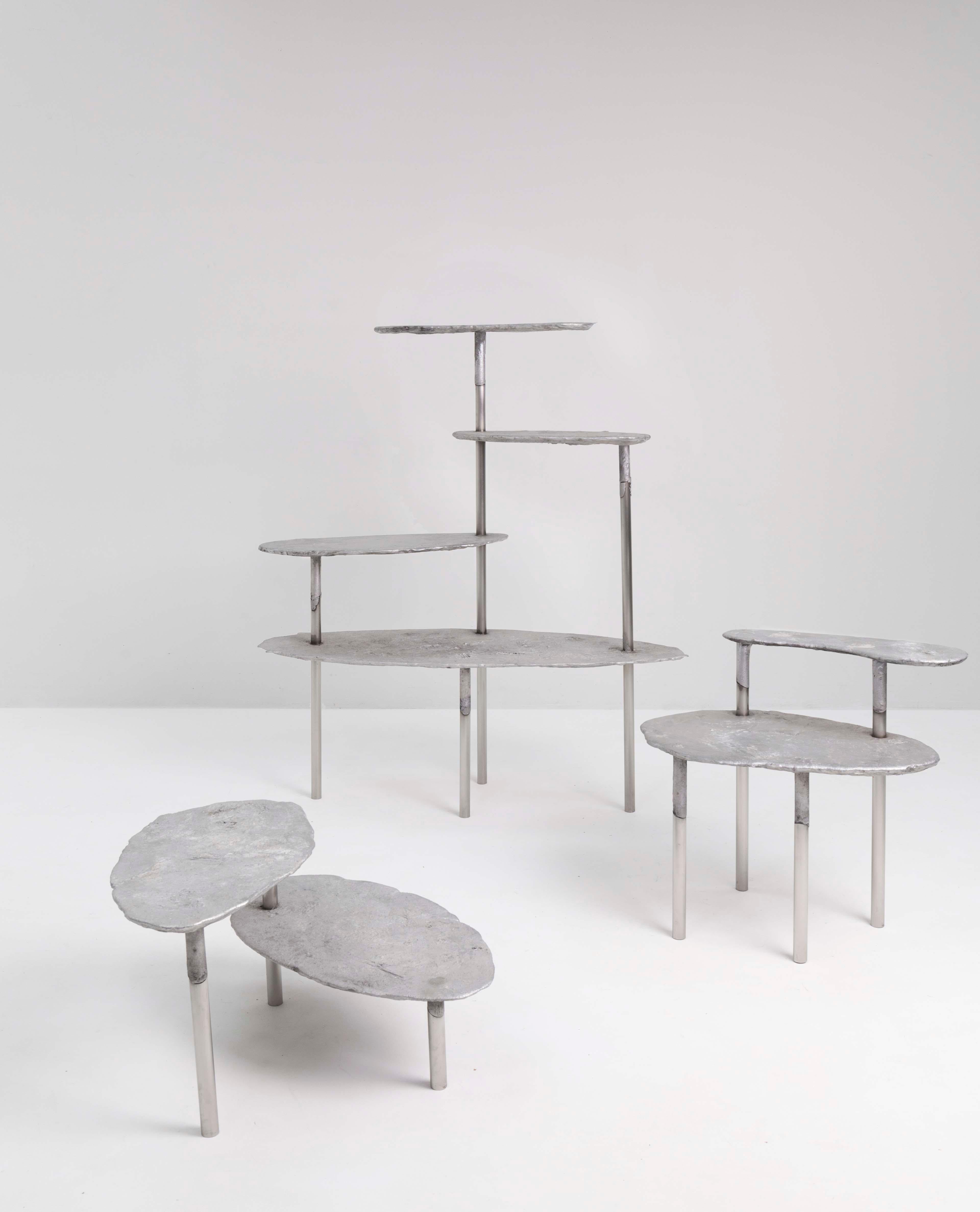 Aluminum Concretion Shelf by Studio Julien Manaira For Sale 2