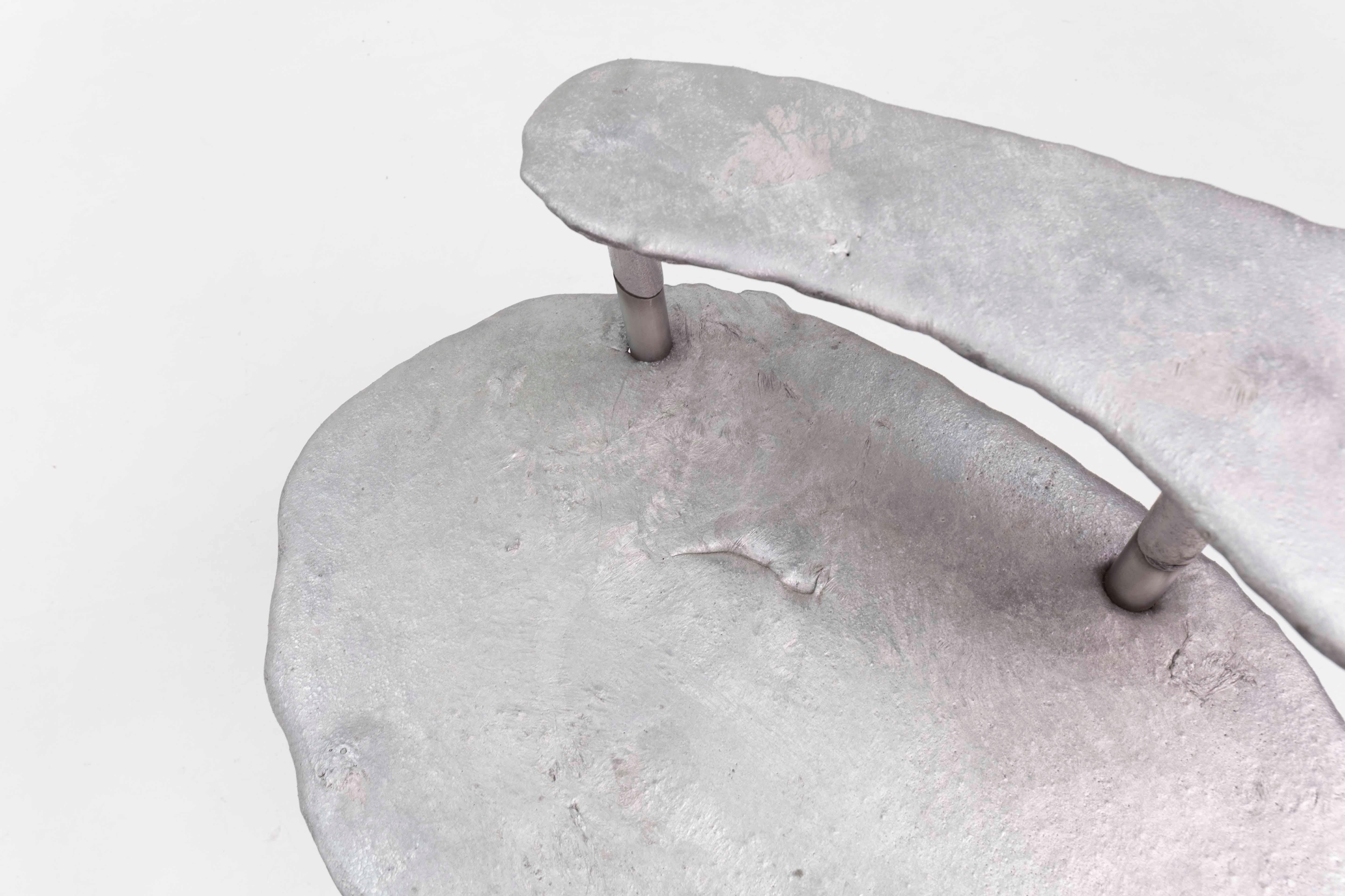 Dutch Aluminum Concretion Stool by Studio Julien Manaira