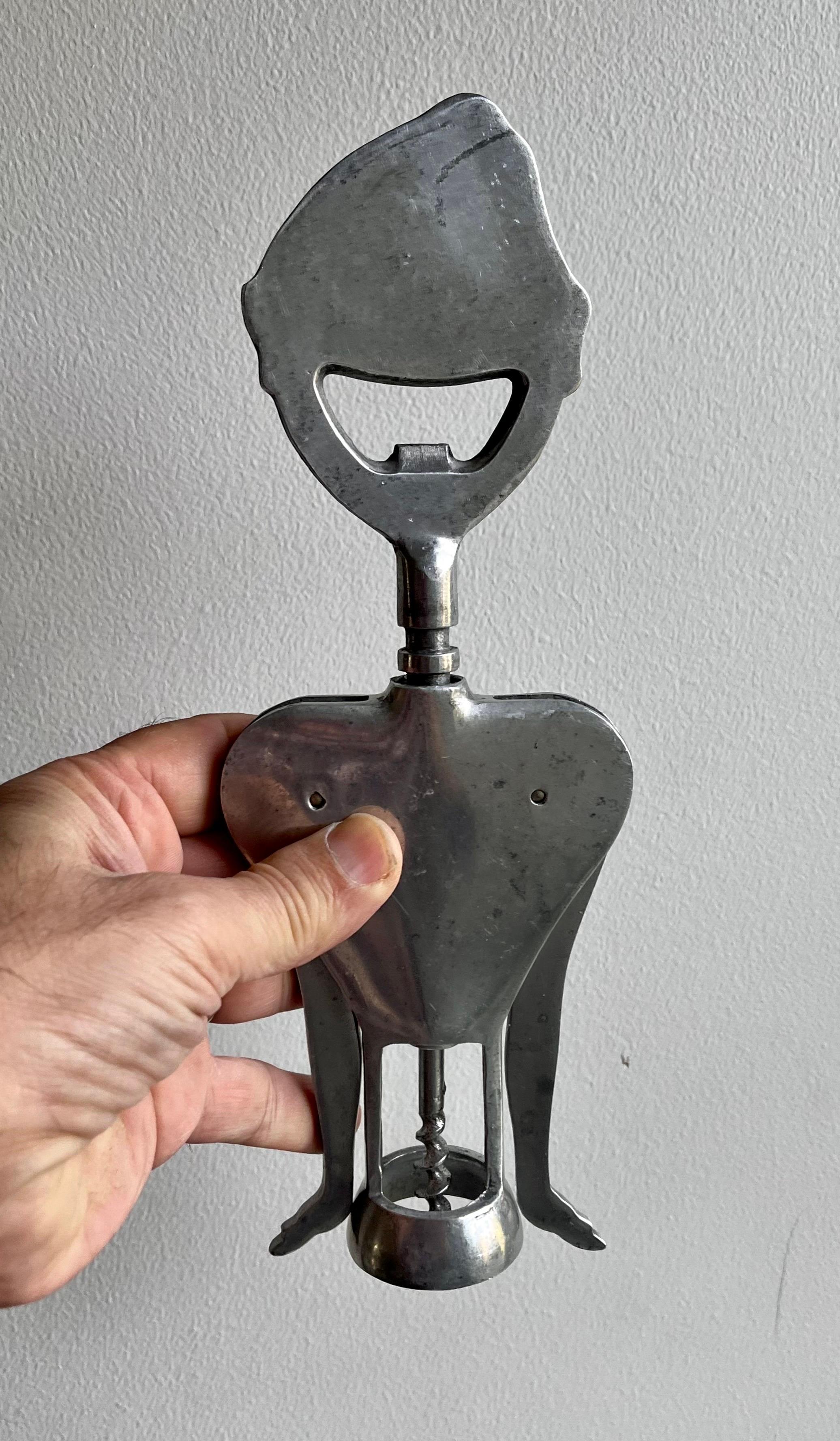 Aluminium-Korkenzieher und -Flaschenöffner, Italien, 1950er Jahre im Angebot 4