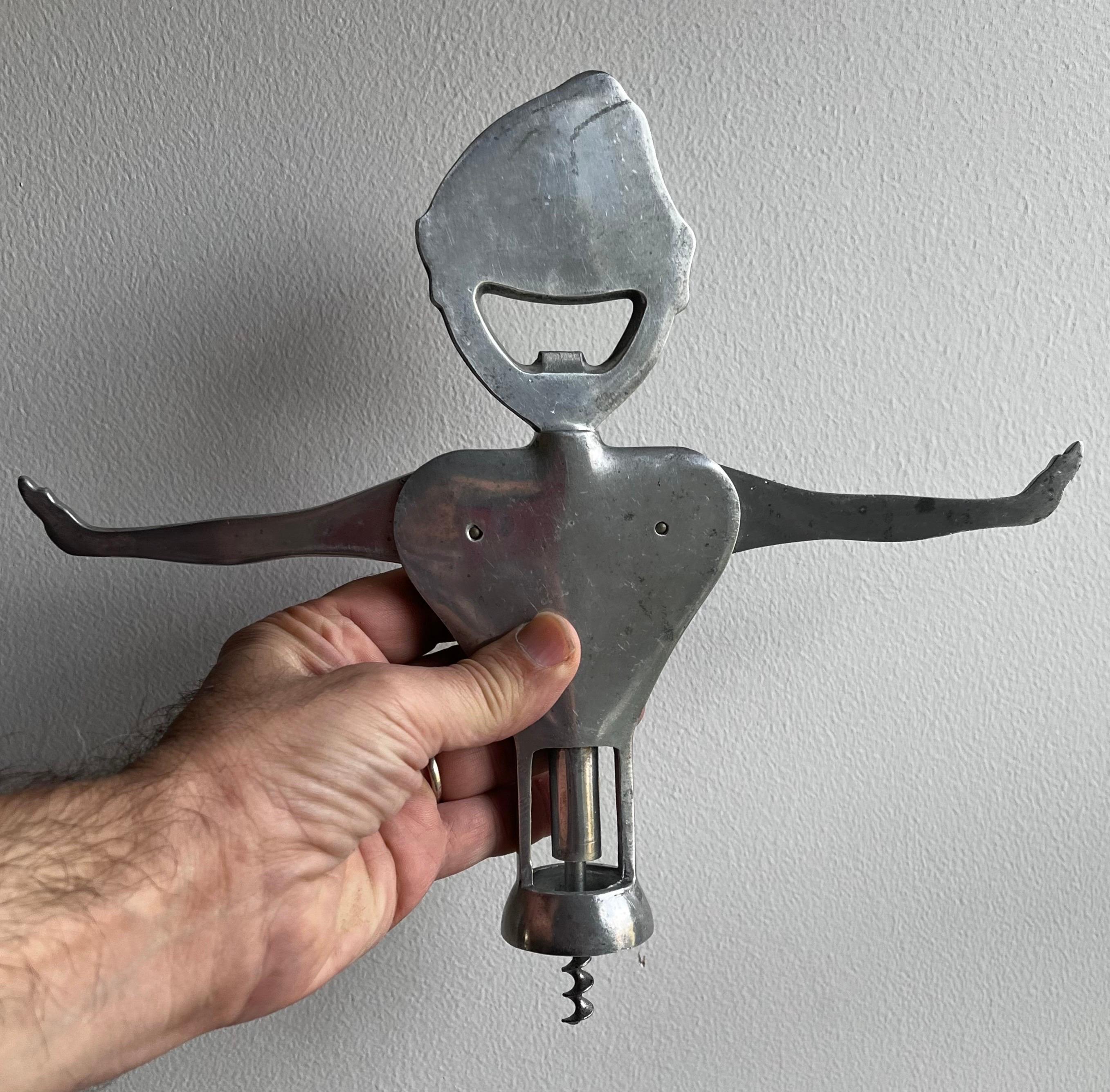 Aluminium-Korkenzieher und -Flaschenöffner, Italien, 1950er Jahre im Angebot 3